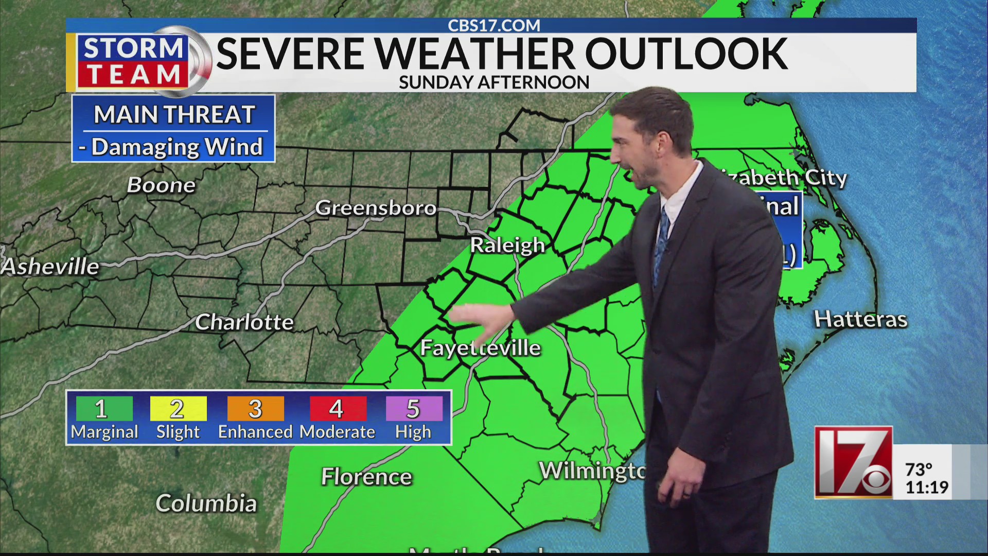 Central NC cold front brings Easter Sunday rain, storms – CBS17.com