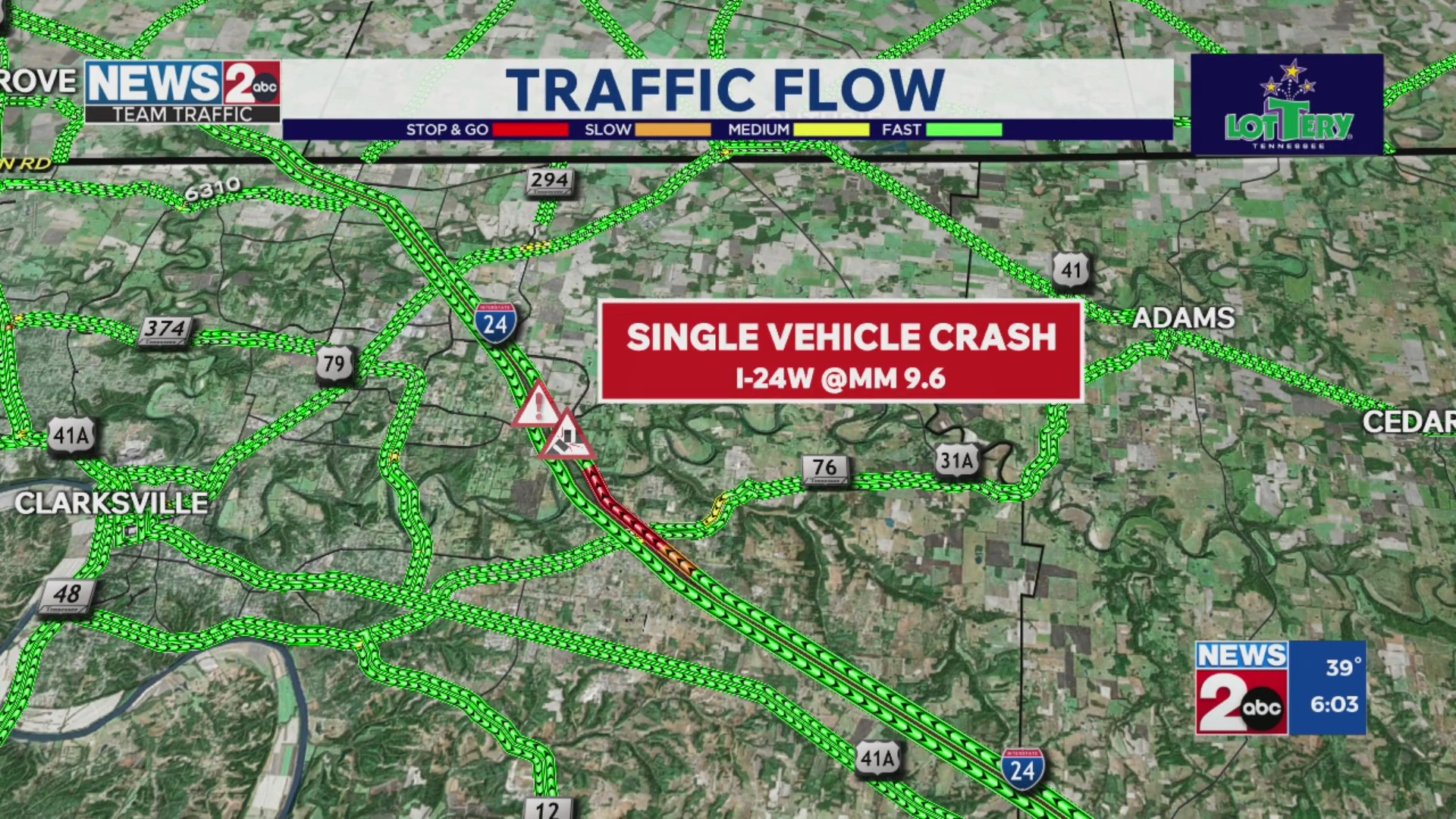 I-24 closed in Clarksville after vehicle crashes into river – WKRN News 2