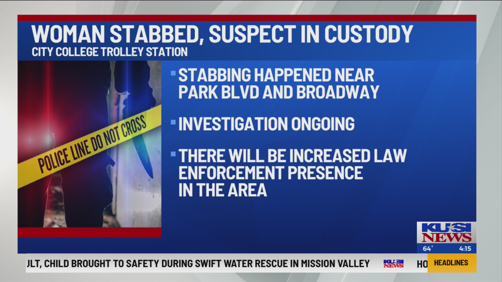 Woman stabbed at City College Trolley Station – FOX 5 San Diego & KUSI News