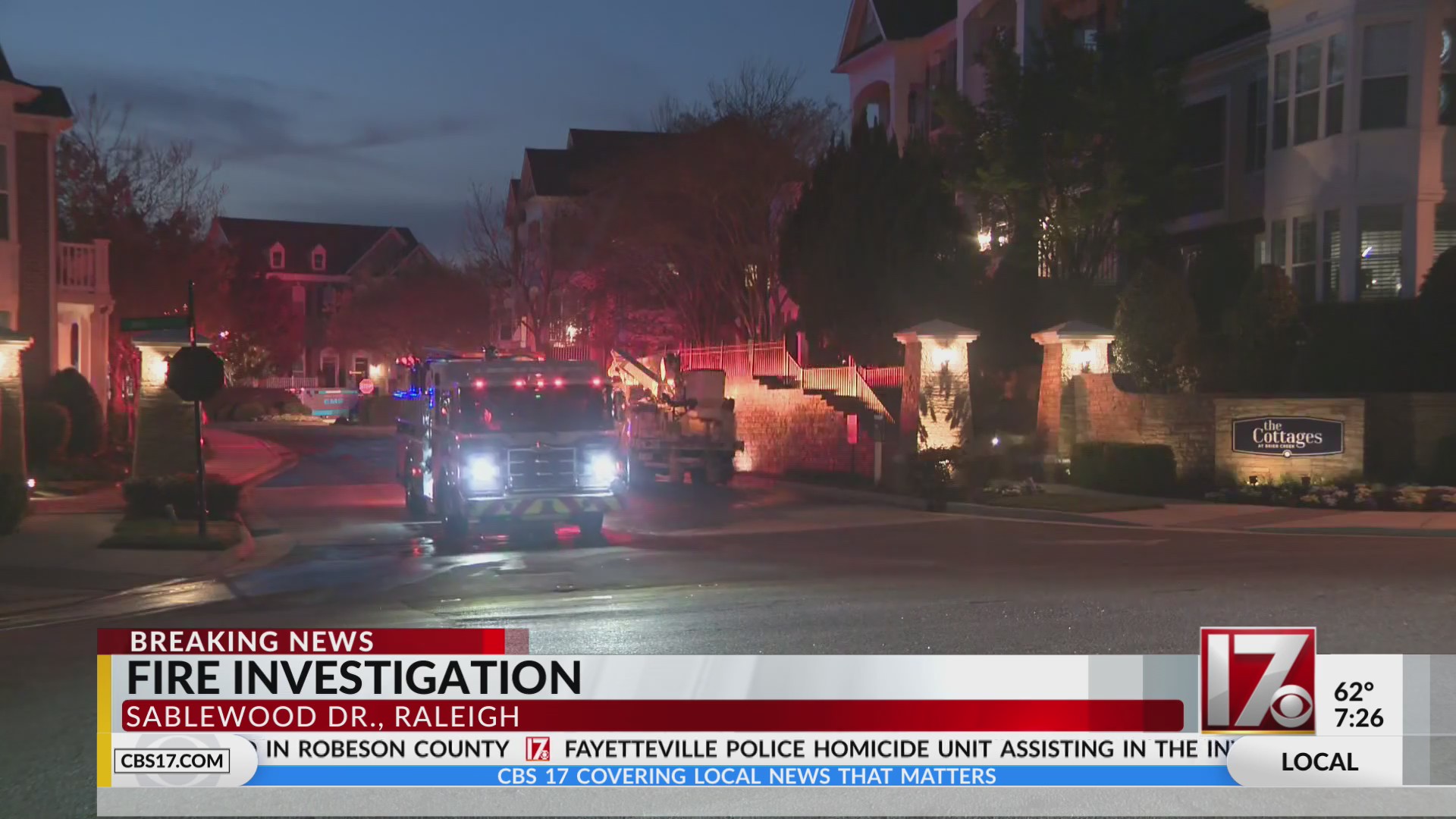 Crews respond to garage fire in Brier Creek neighborhood – CBS17.com