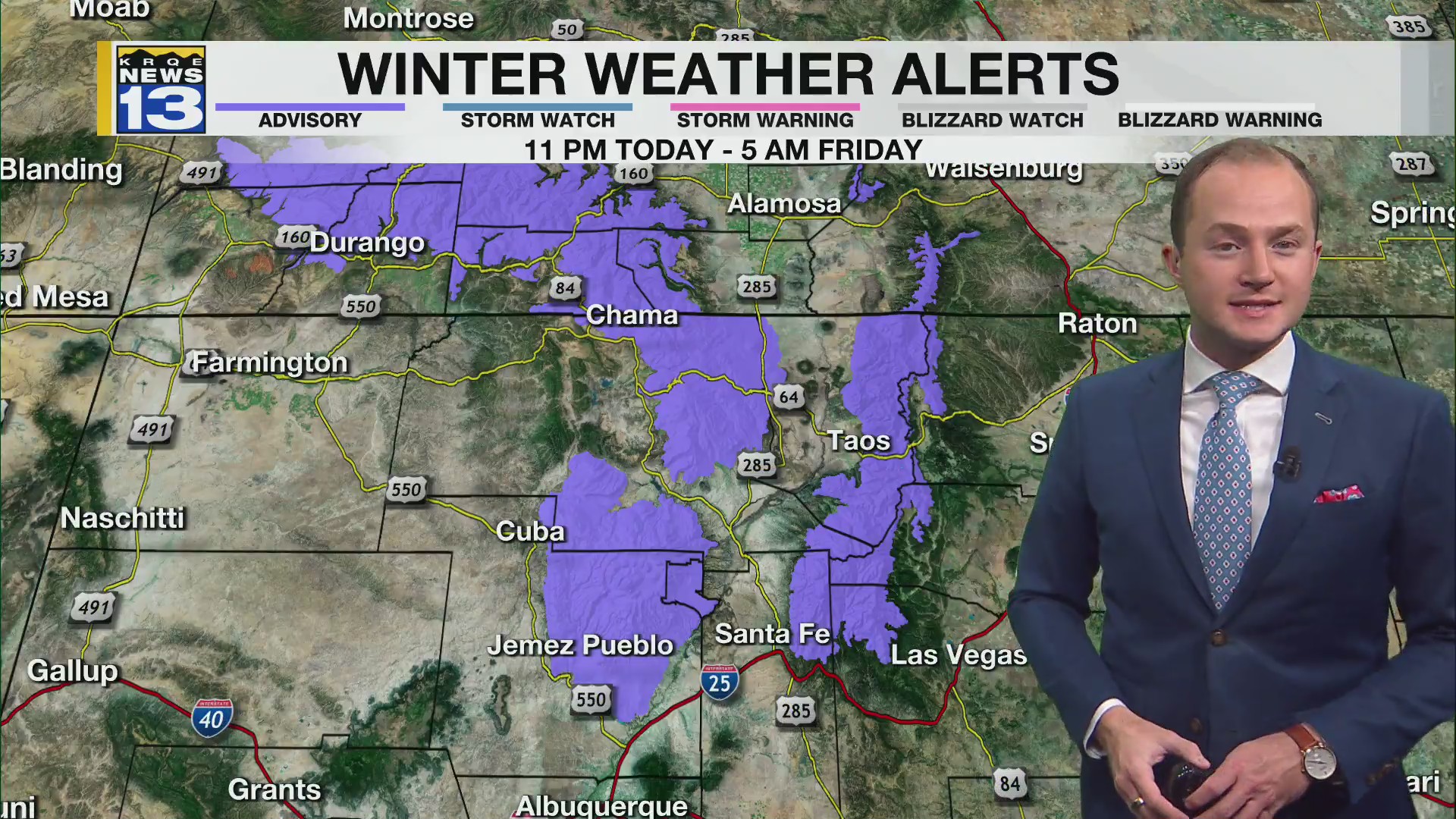 More snow and rain moves into New Mexico overnight – KRQE NEWS 13 ...