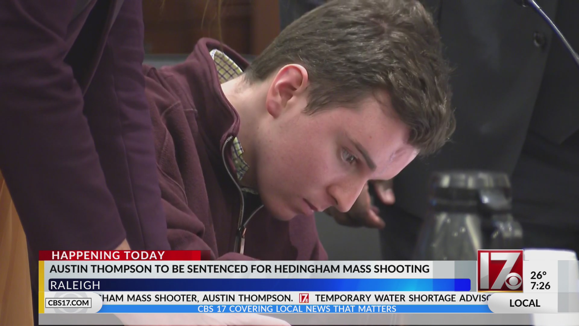 Raleigh teen to be sentenced in Hedingham mass shooting – CBS17.com