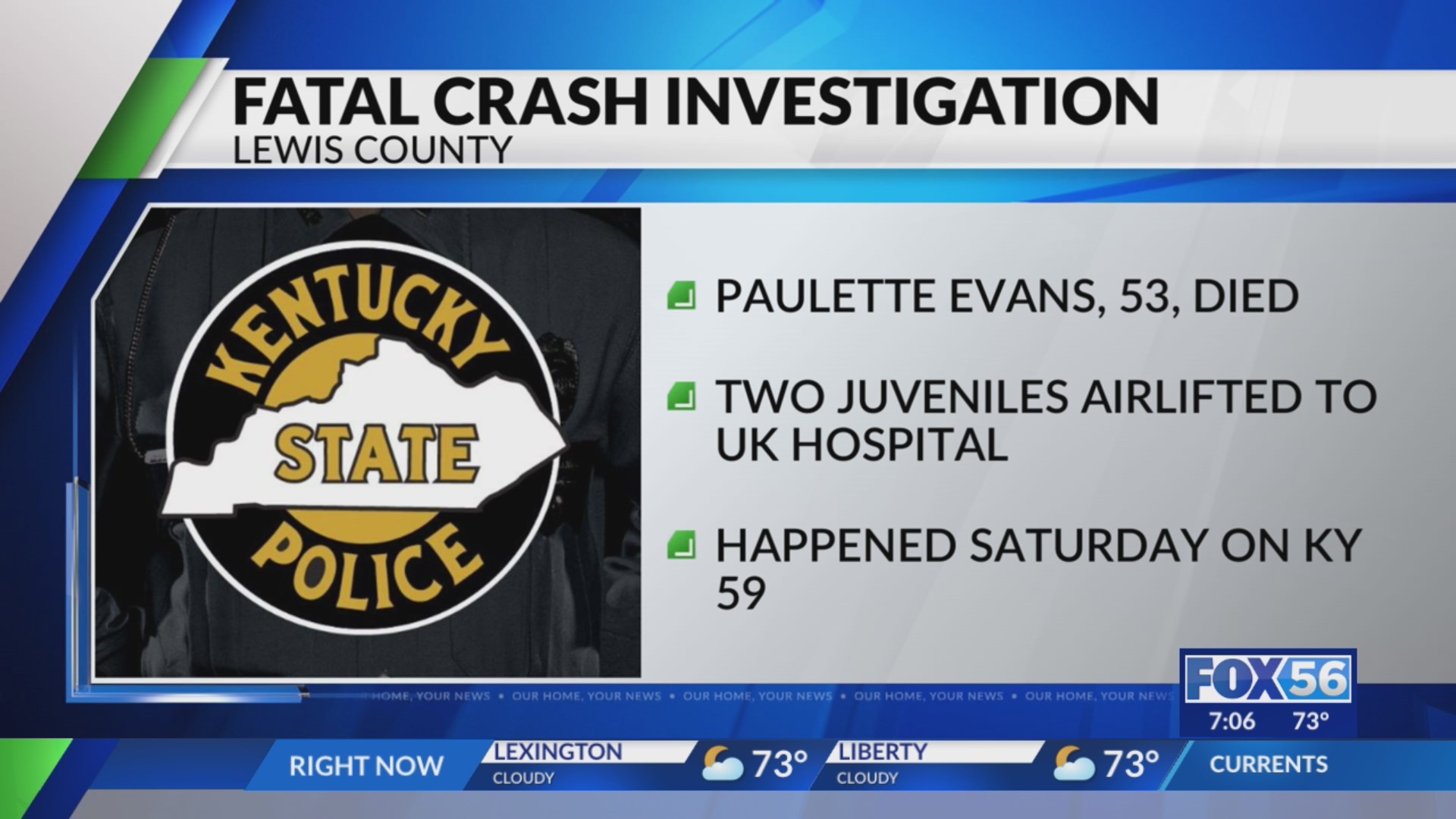 Woman killed, 2 juveniles injured in Lewis County crash – FOX 56 News