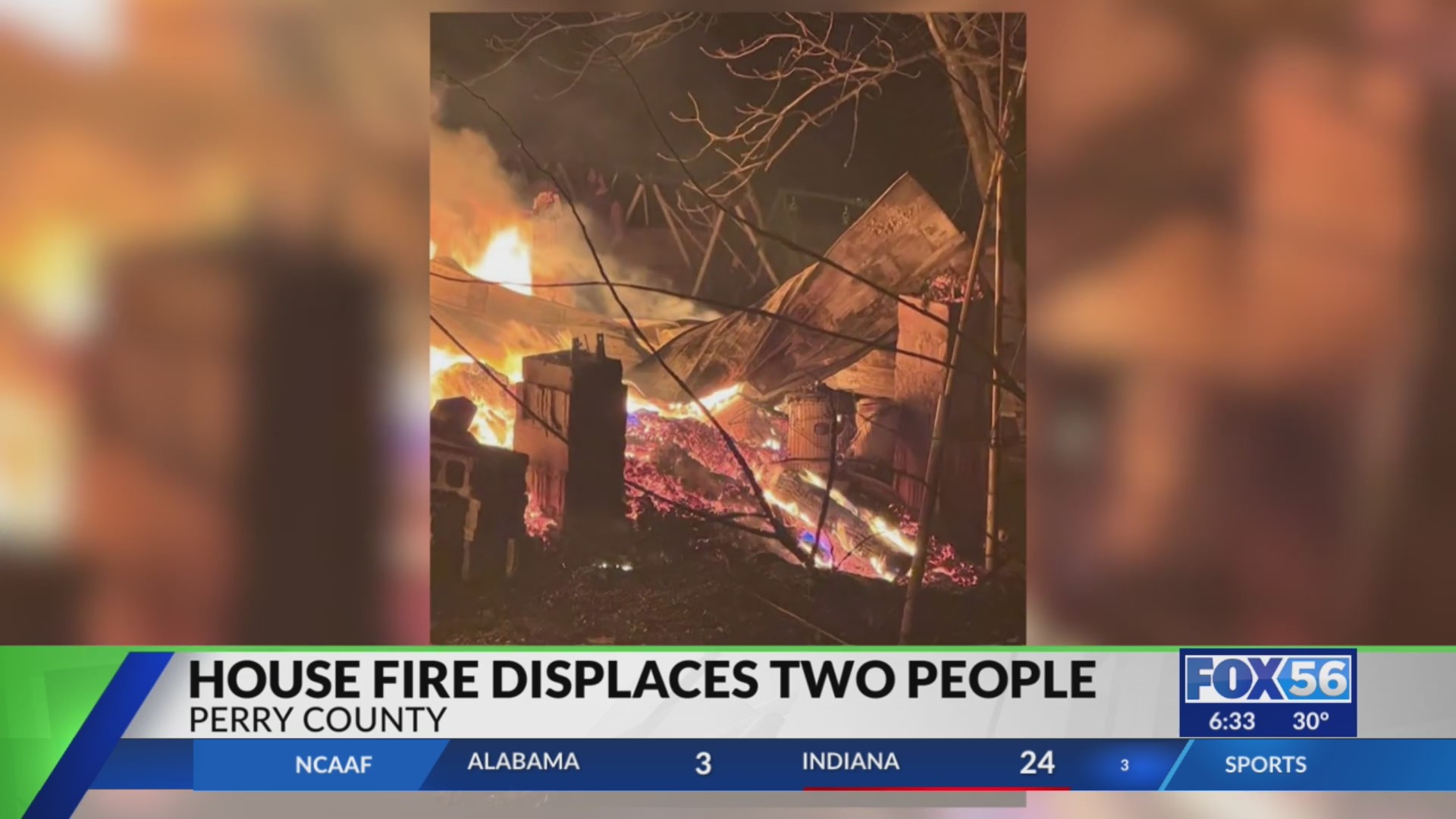Perry County house fire leaves 2 without a home – FOX 56 News