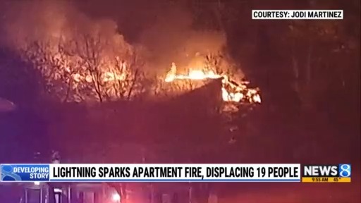 Lightning strike causes fire at apartment complex in Alpine Township ...