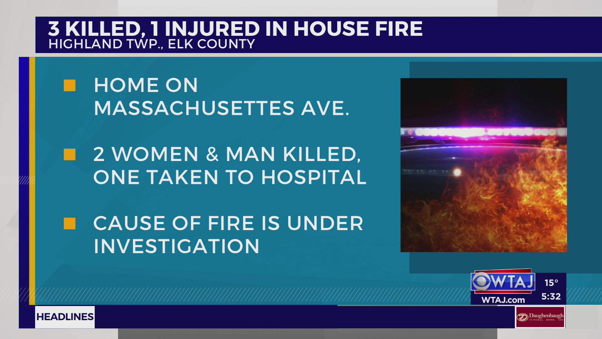 PSP: Three killed after house fire in Elk County – WTAJ | Your News Leader
