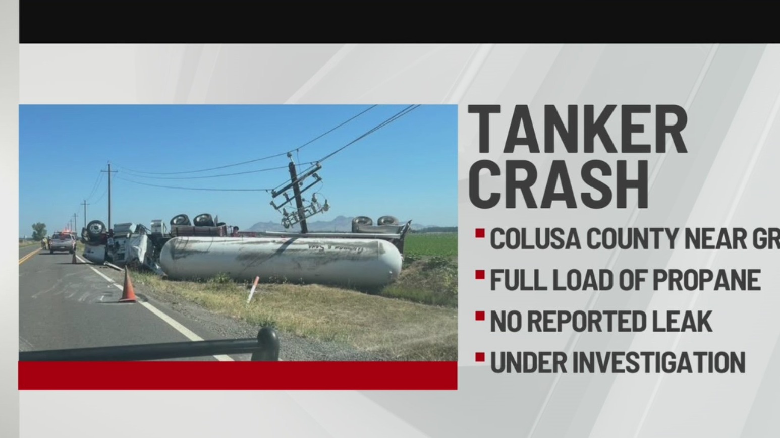 Fully loaded propane tanker crashes in Colusa County – FOX40 News