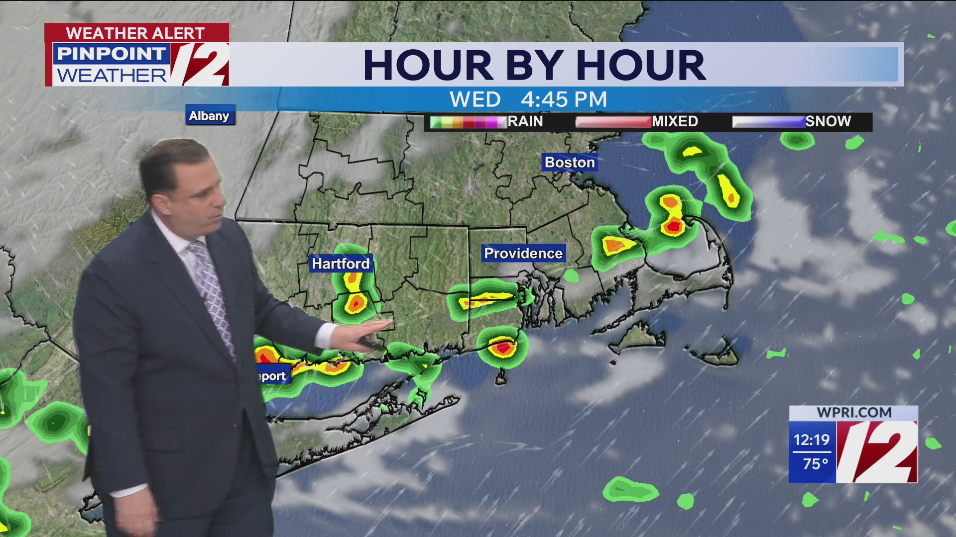 WPRI 12 Weather Forecast for 5/19/26: Hot and humid inland this ...