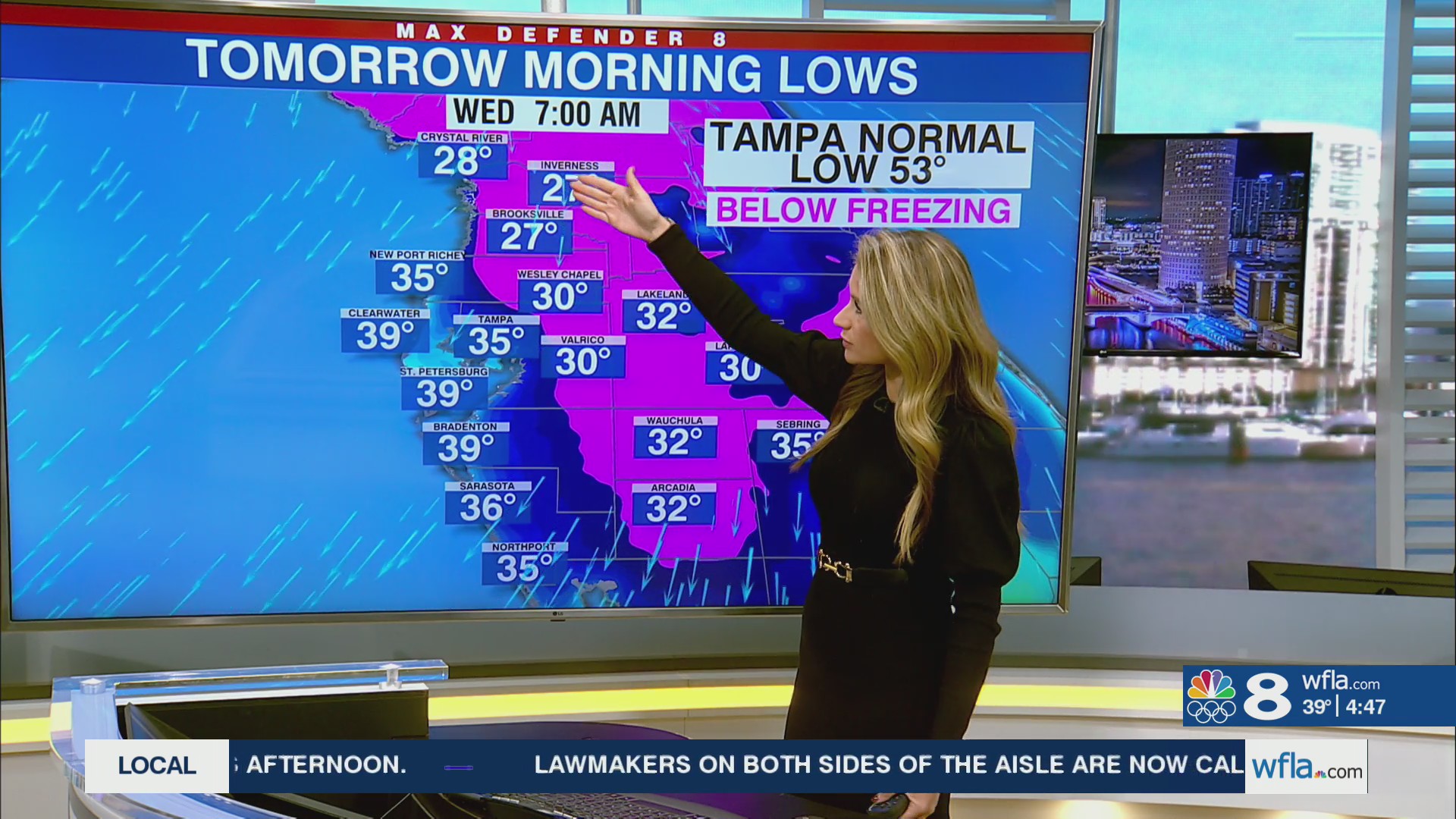 Cold weather settles in to Tampa Bay – WFLA