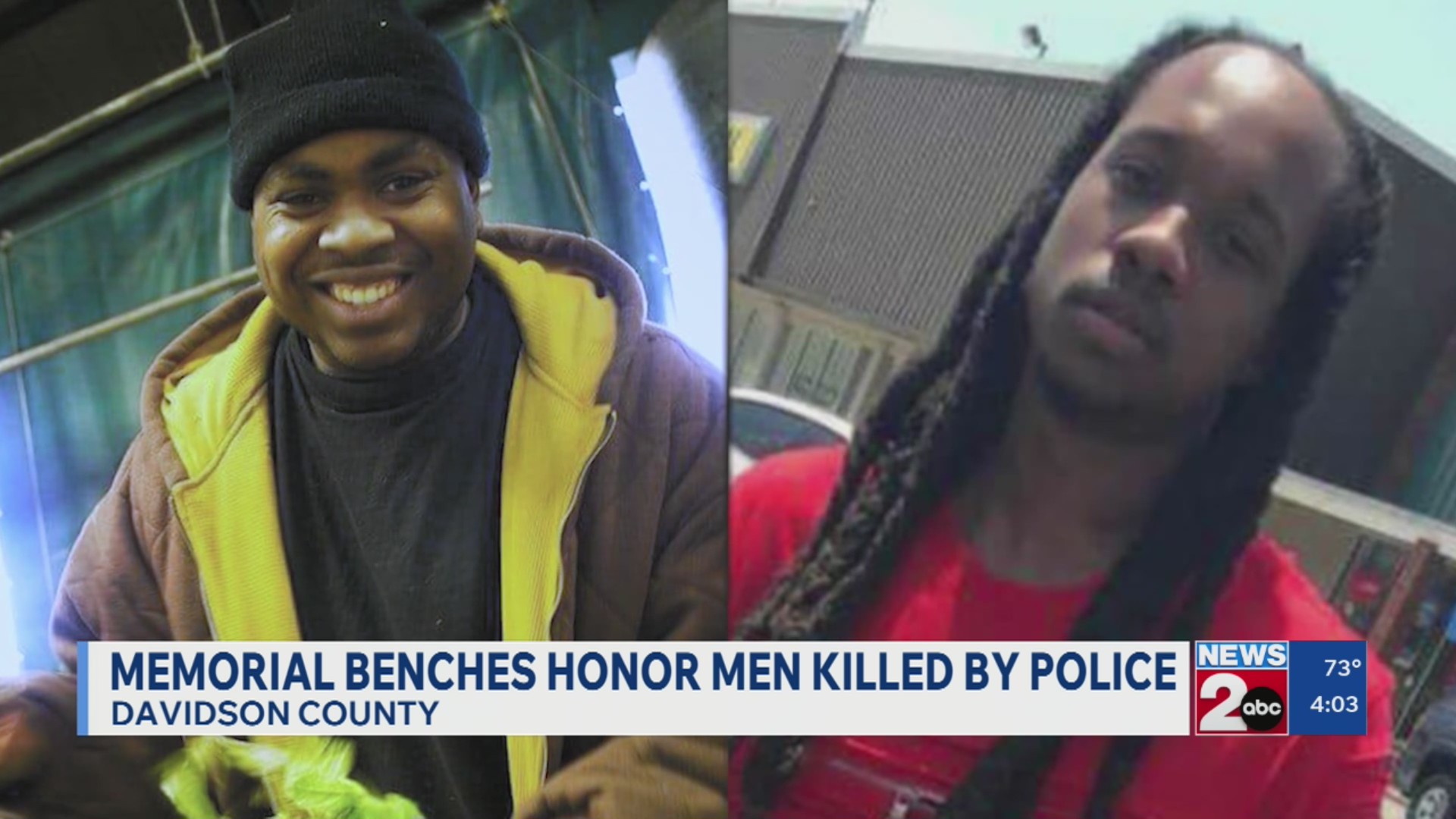 Memorial benches to honor men killed by police in Nashville – WKRN News 2