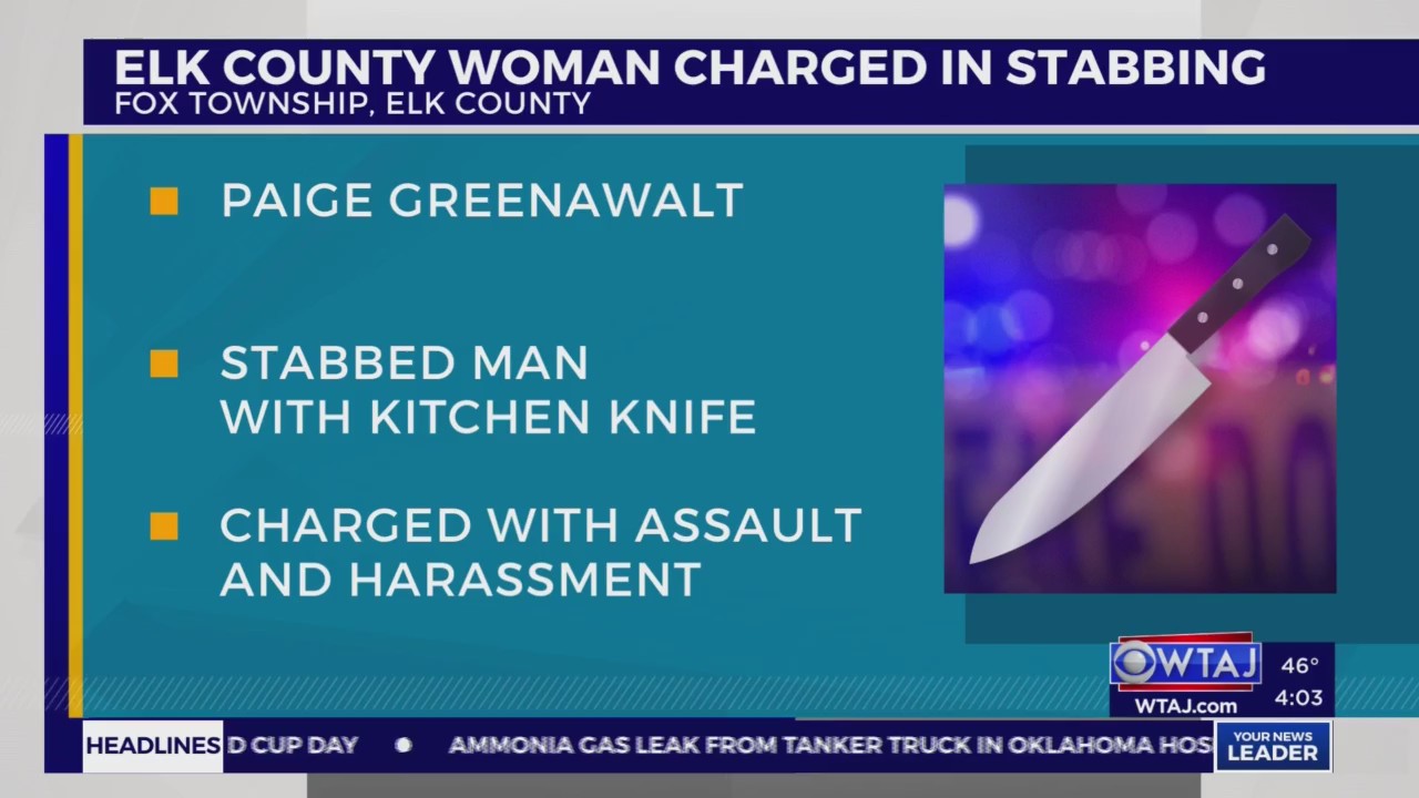 Police: Elk County woman stabbed a man in the abdomen – WTAJ | Your ...