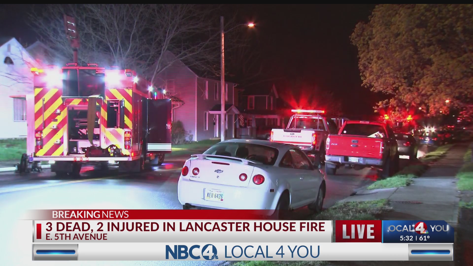 Three dead, two injured in large Lancaster house fire – NBC4 WCMH-TV