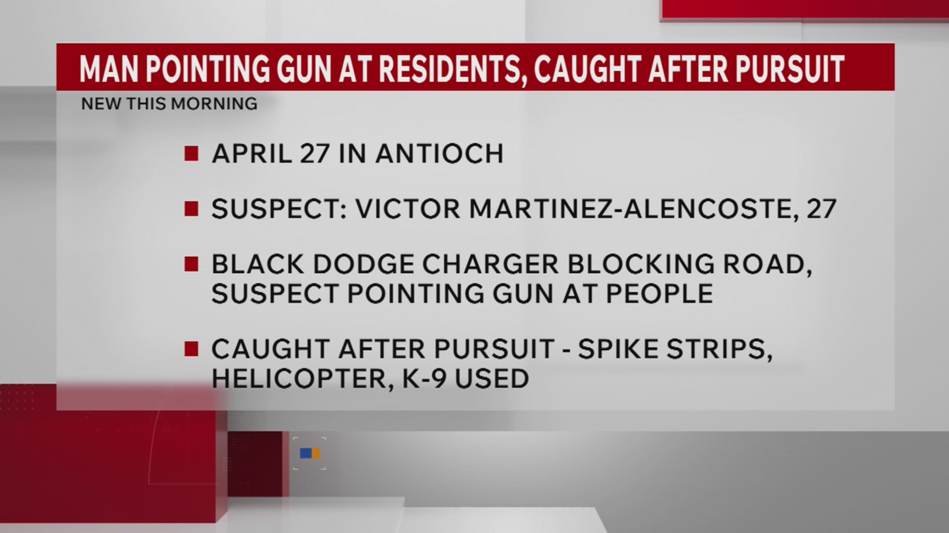 Man accused of pointing gun at residents in Antioch caught after police ...