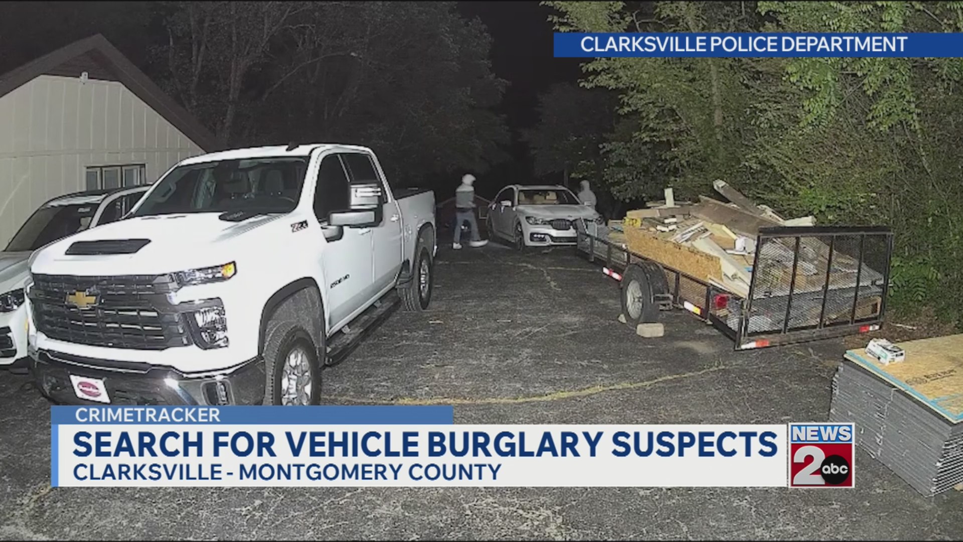 Clarksville police search for vehicle burglary suspects – WKRN News 2