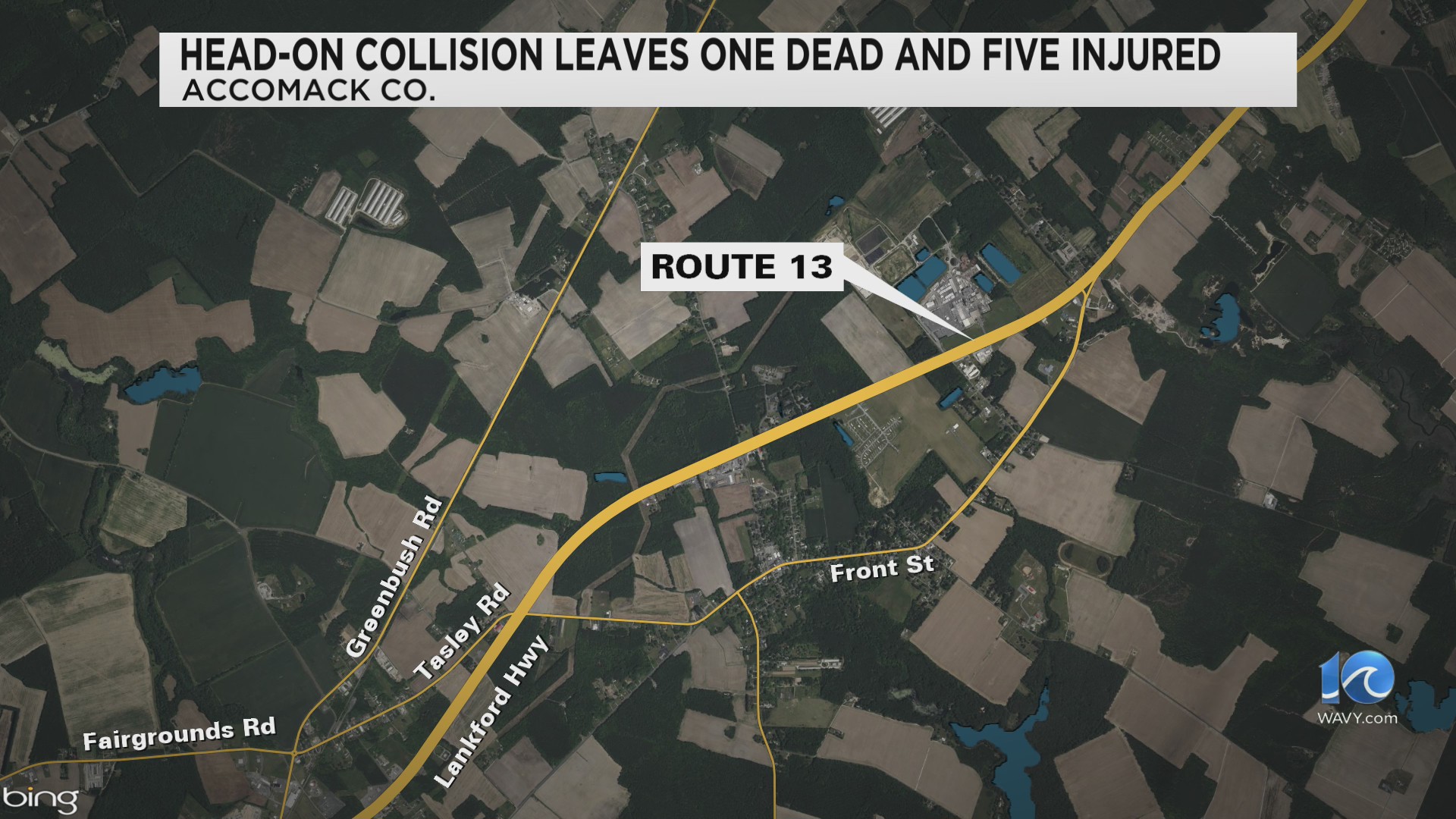 One dead, five injured after two-vehicle crash on Route 13 in Accomack ...