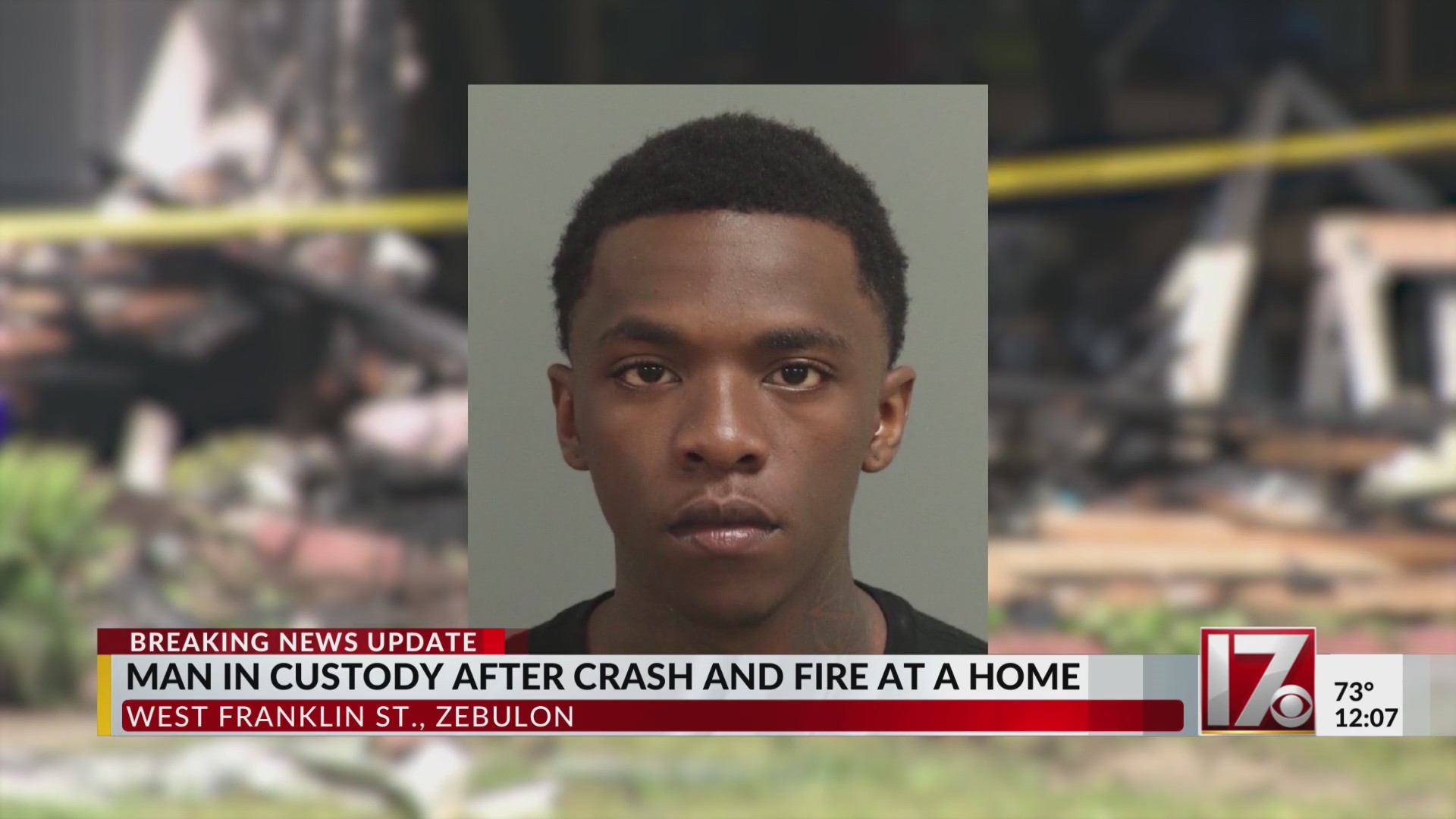 Man in custody after crash and fire at Zebulon home – CBS17.com