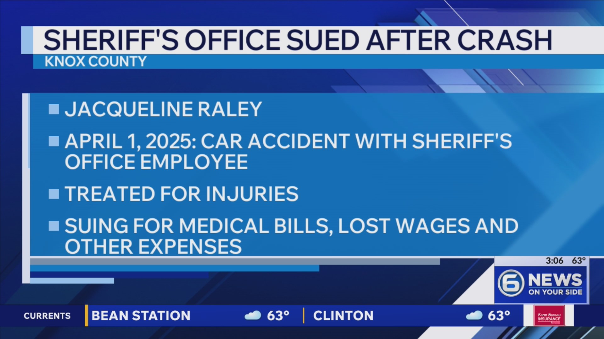 Knox County woman suing sheriff’s office after crash – WATE 6 On Your Side