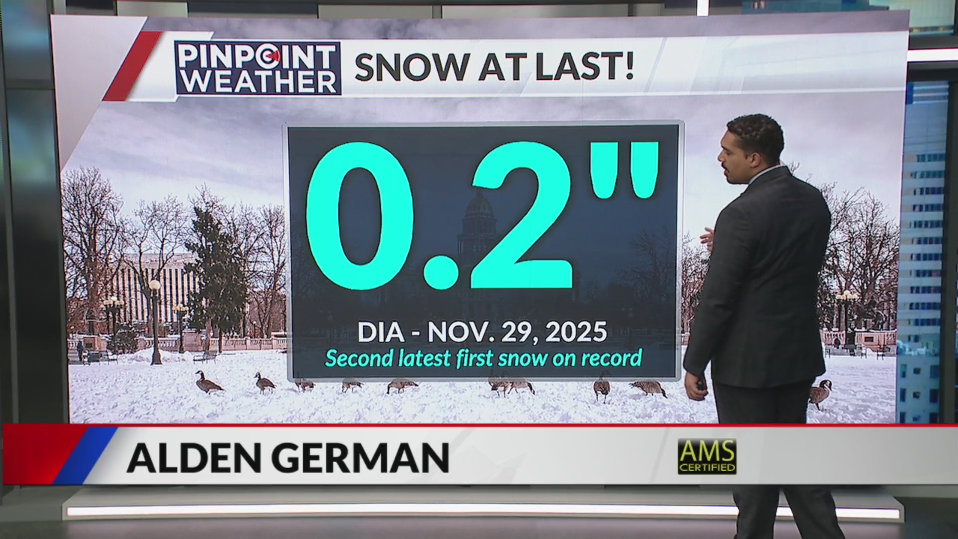First snow of 2025 season marks second latest in Denver history – FOX31 ...