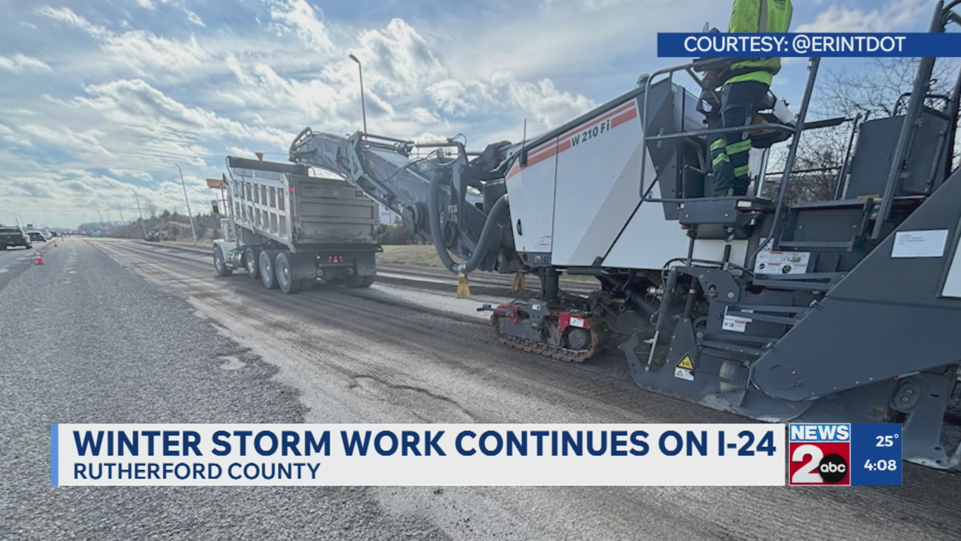 Winter storm work continues on I-24 in Rutherford County – WKRN News 2