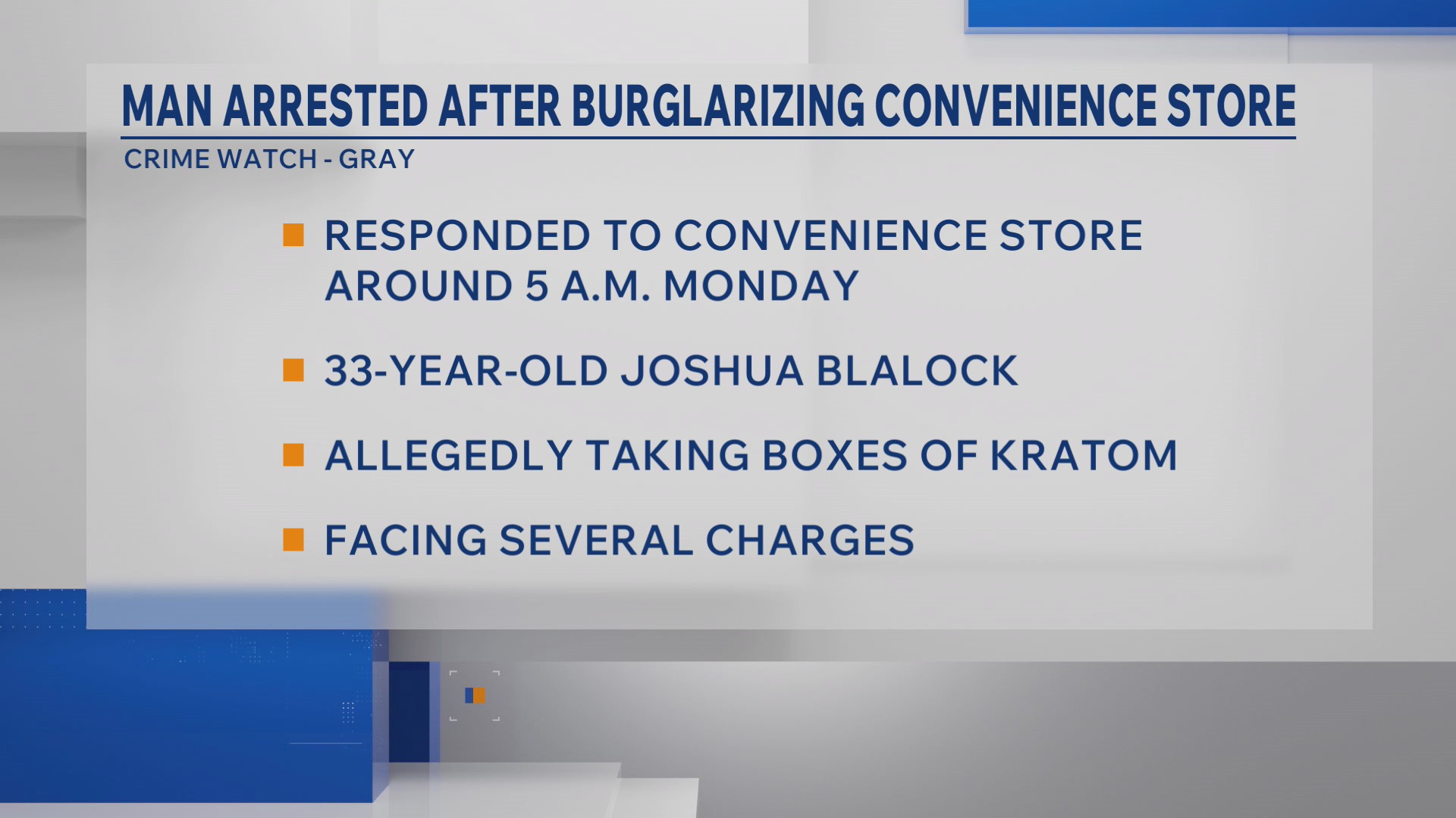 WCSO: Man arrested after burglarizing convenience store in Gray – WJHL ...