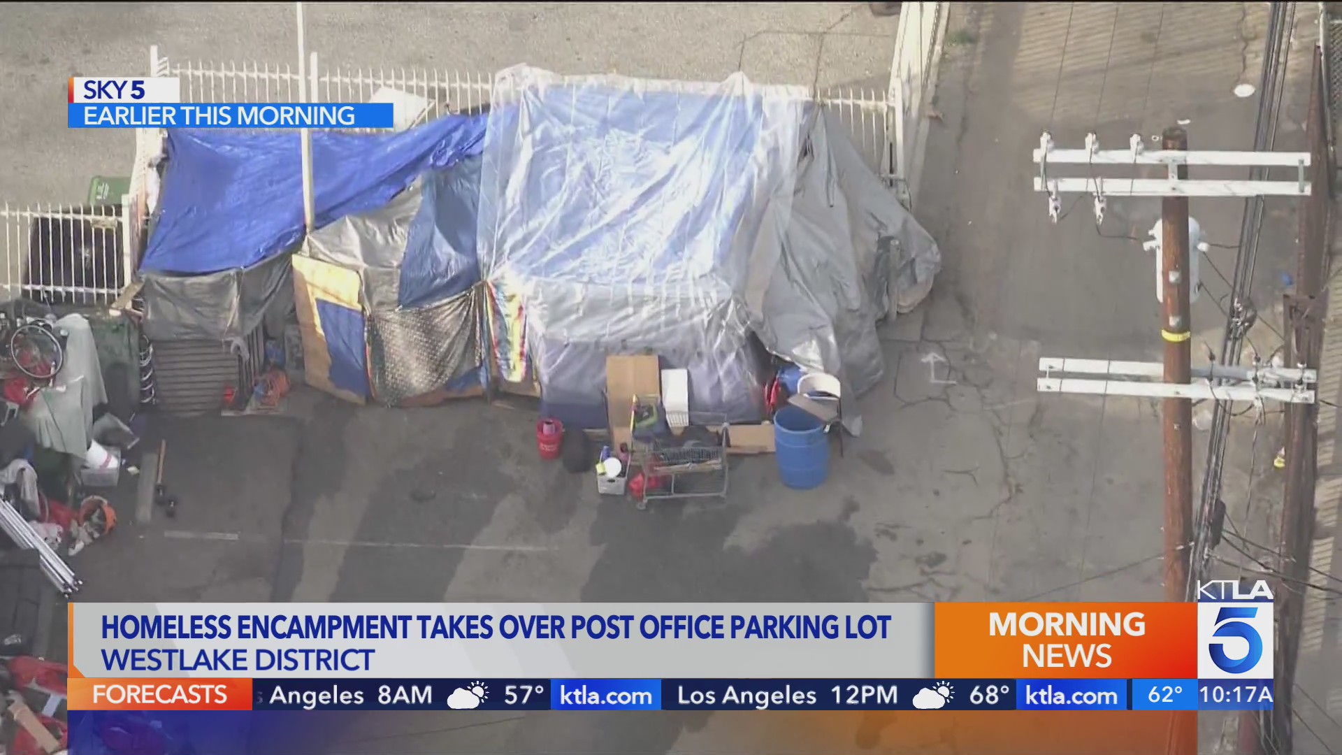 Walmart Homeless Homeless encampment fills L.A. post office parking lot – KTLA