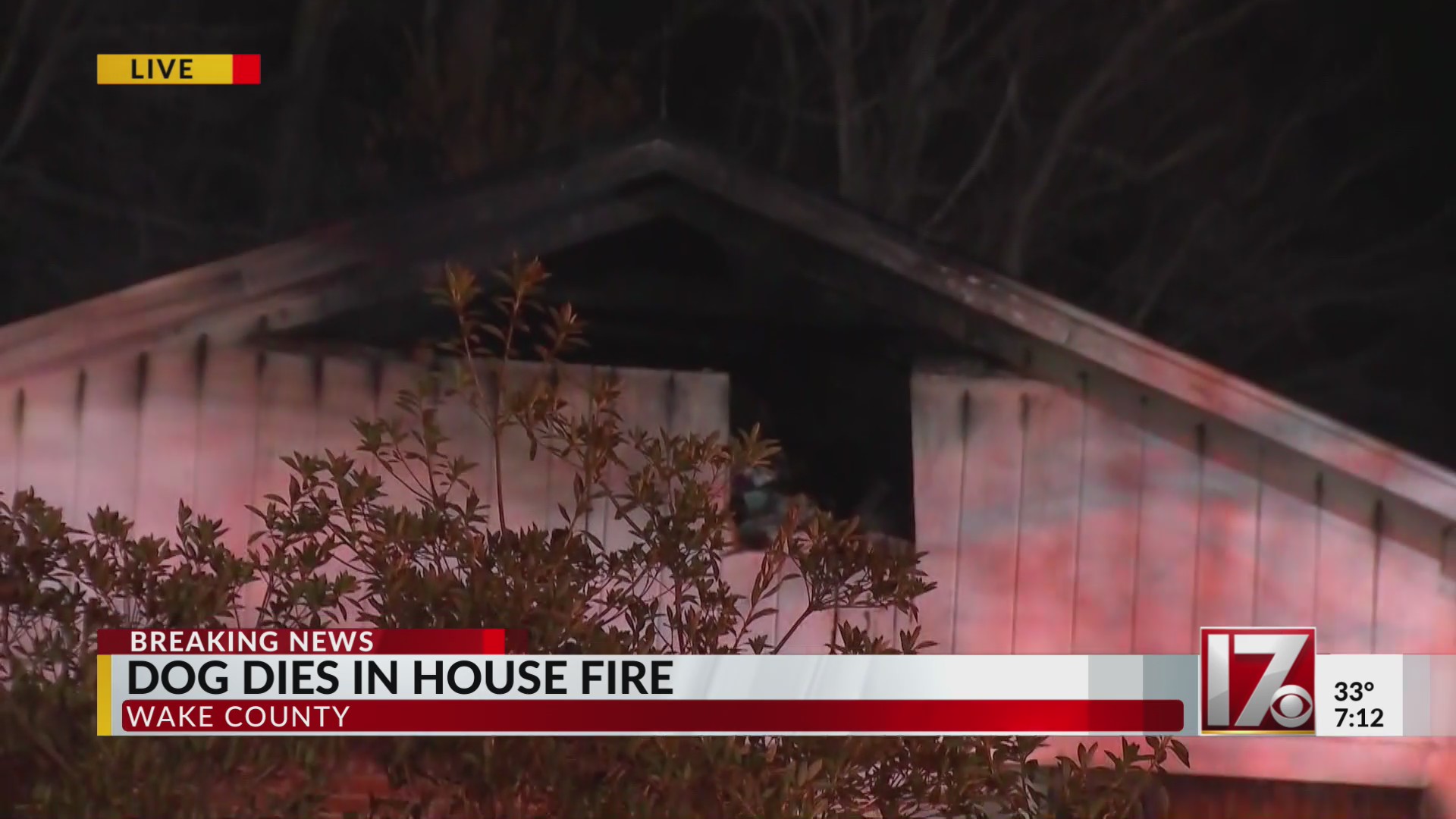 Dog dies in house fire on Creedmoor Road in Wake County – CBS17.com