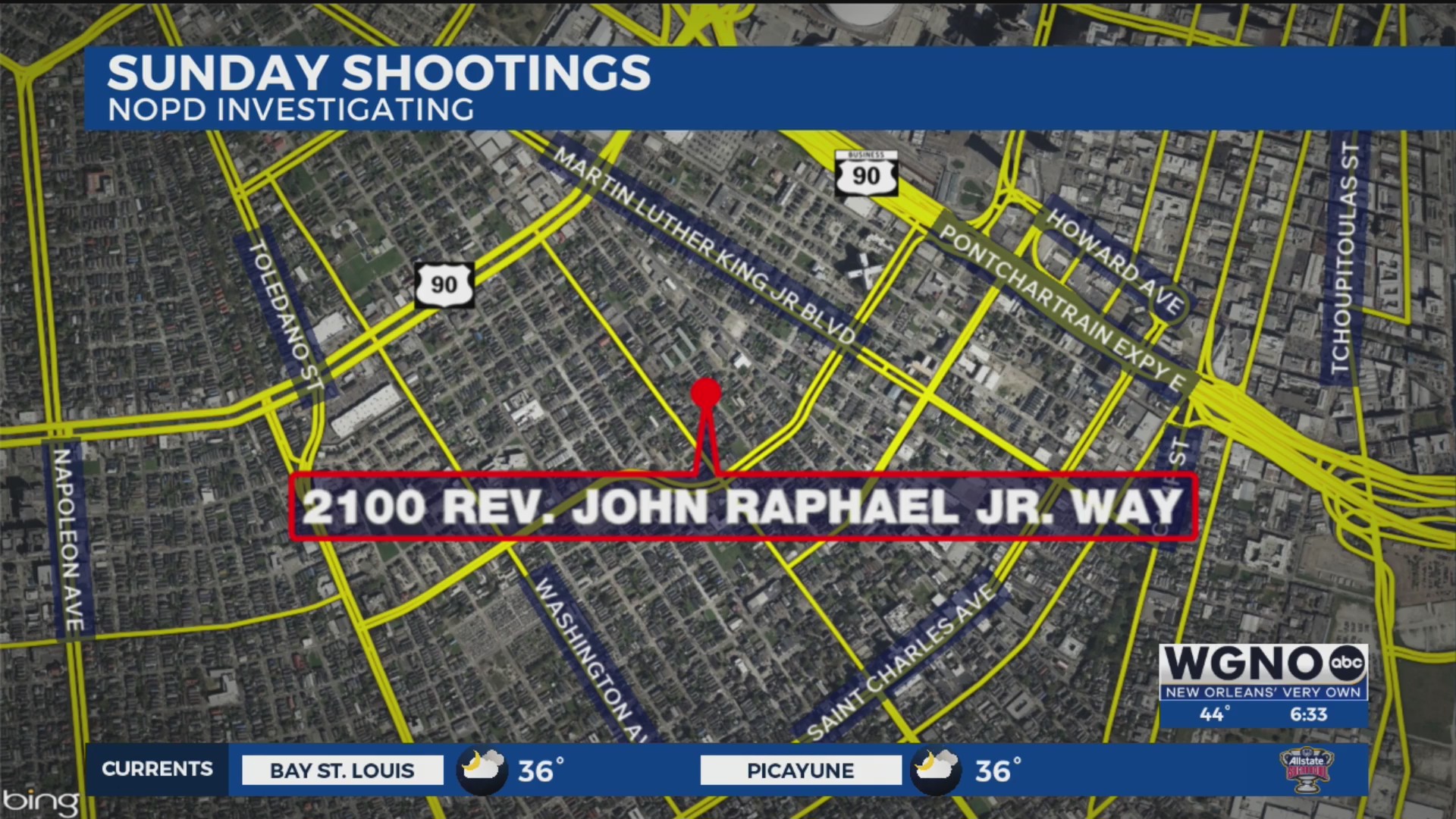 Three wounded in separate shootings across New Orleans Sunday – WGNO