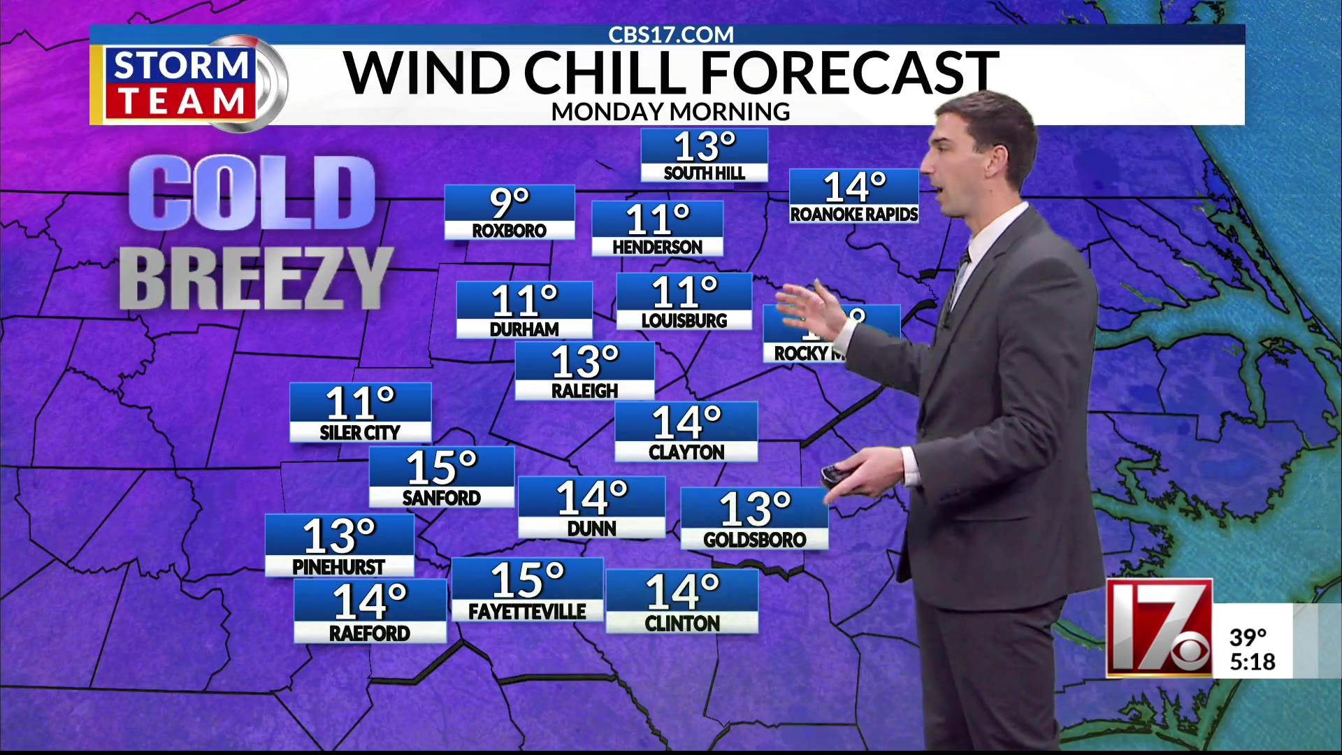 Temps in the 30s Friday night across central NC – CBS17.com