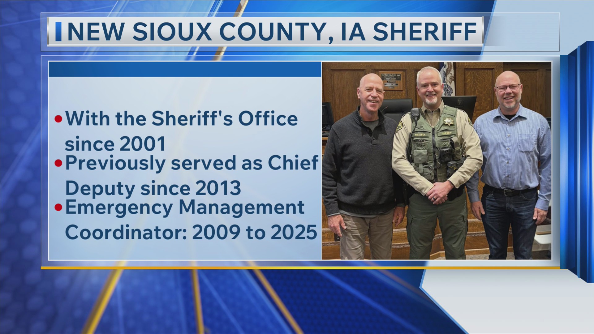New Sioux County Sheriff Sworn in as Predecessor Retires – KCAU 9 News ...