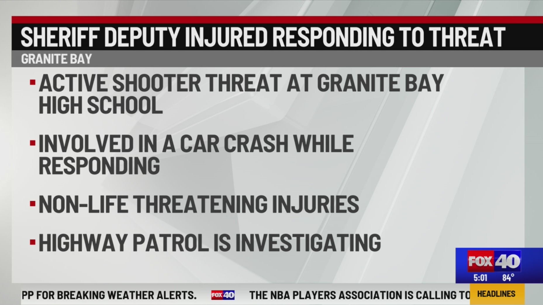 Granite Bay High School placed on lockdown after school shooting threat ...