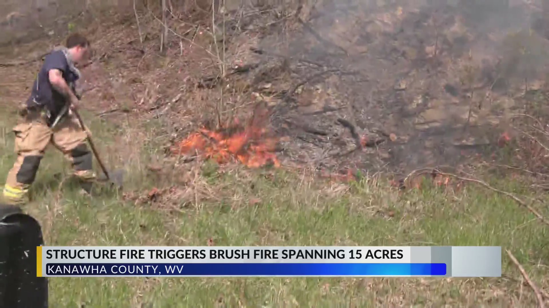 Brush fire spreads across mountain in Malden – WOWK 13 News