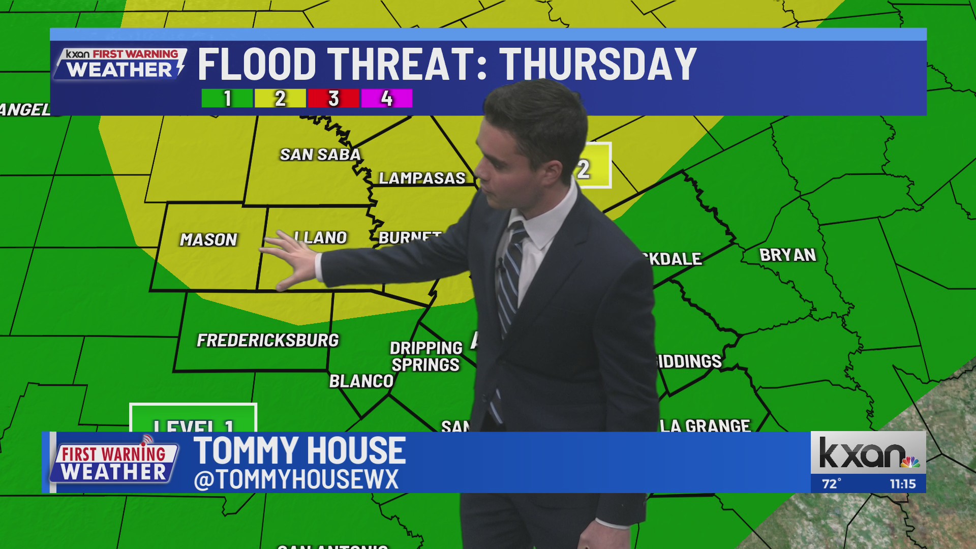 Flood threat in Central Texas mid-week | KXAN Weather Forecast (Nov. 16 ...