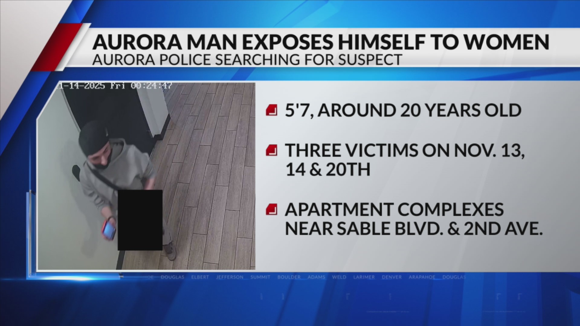 Police seek man accused of exposing himself at Aurora apartment ...