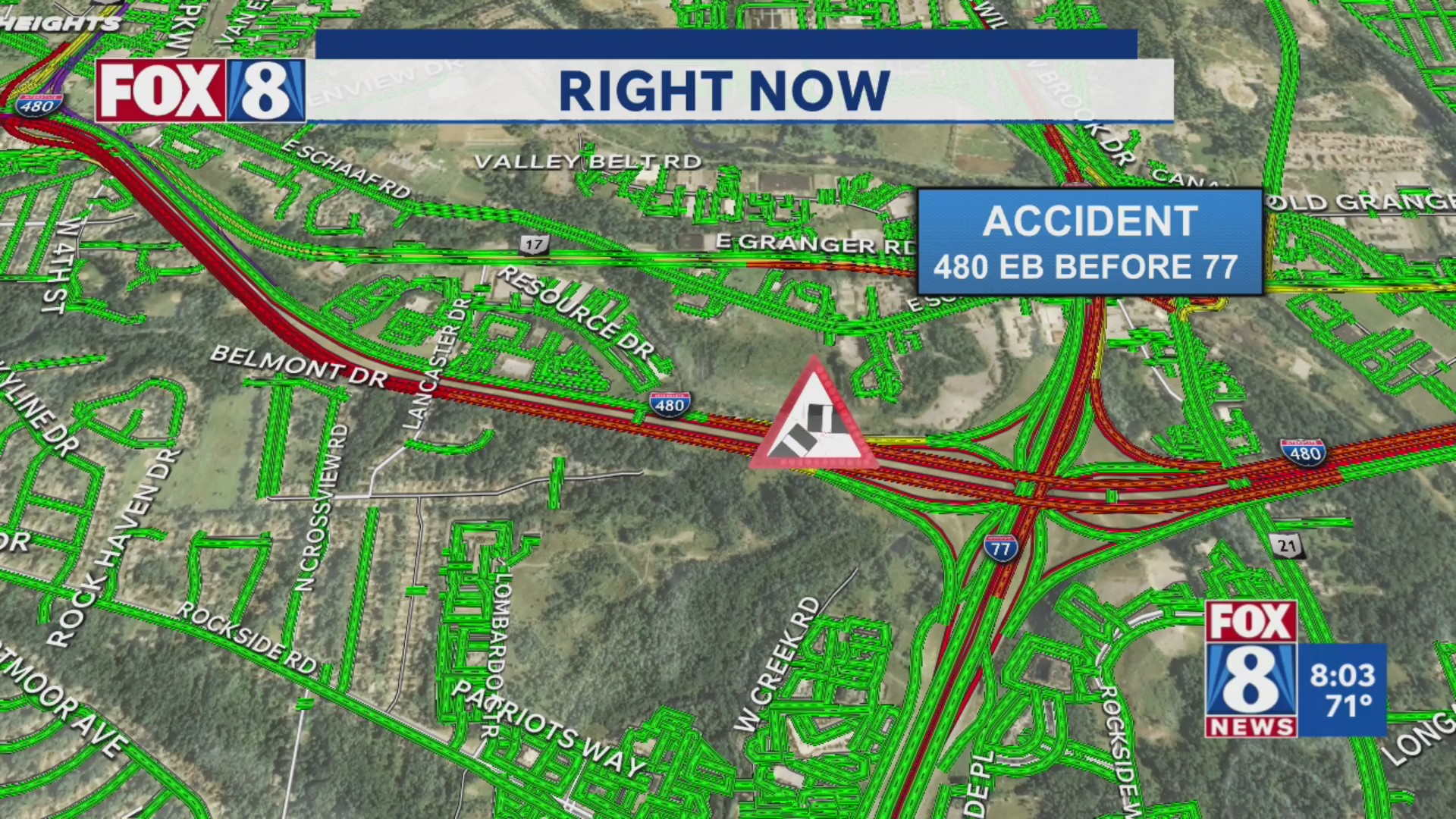 480 EB crash caushing slowdowns – Fox 8 Cleveland WJW