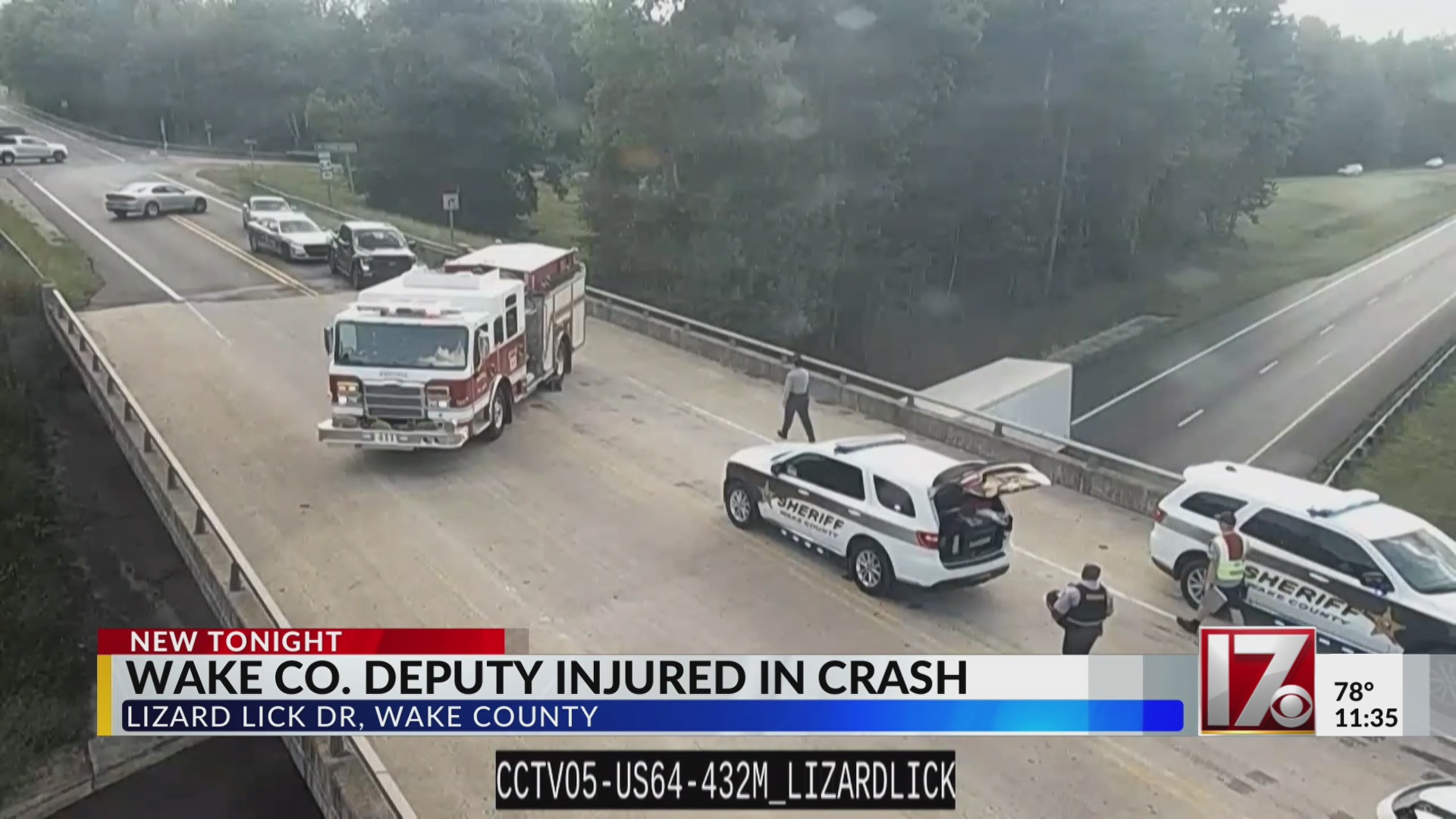 Lizard Interactive Wake Co. deputy hurt in Lizard Lick Rd crash near Wendell – CBS17.com