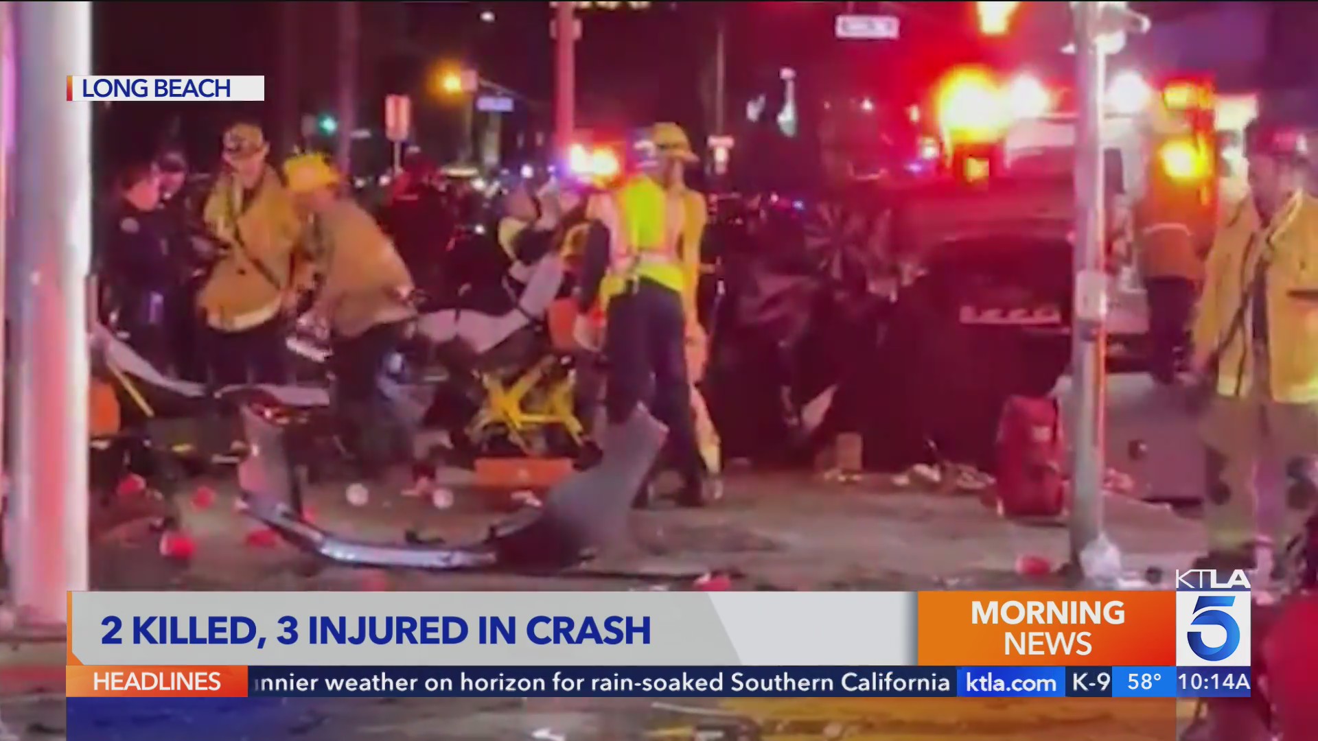 Police search for BMW driver after hit-and-run kills 2 in Long Beach – KTLA