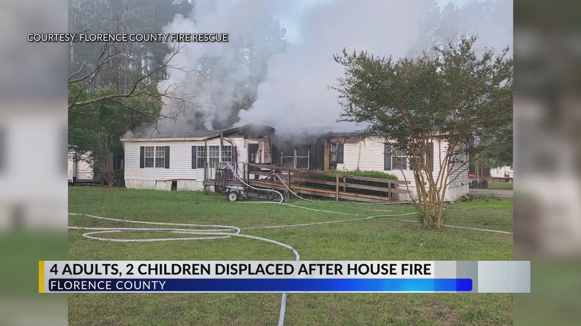 4 adults, 2 children displaced after Florence County house fire – WBTW