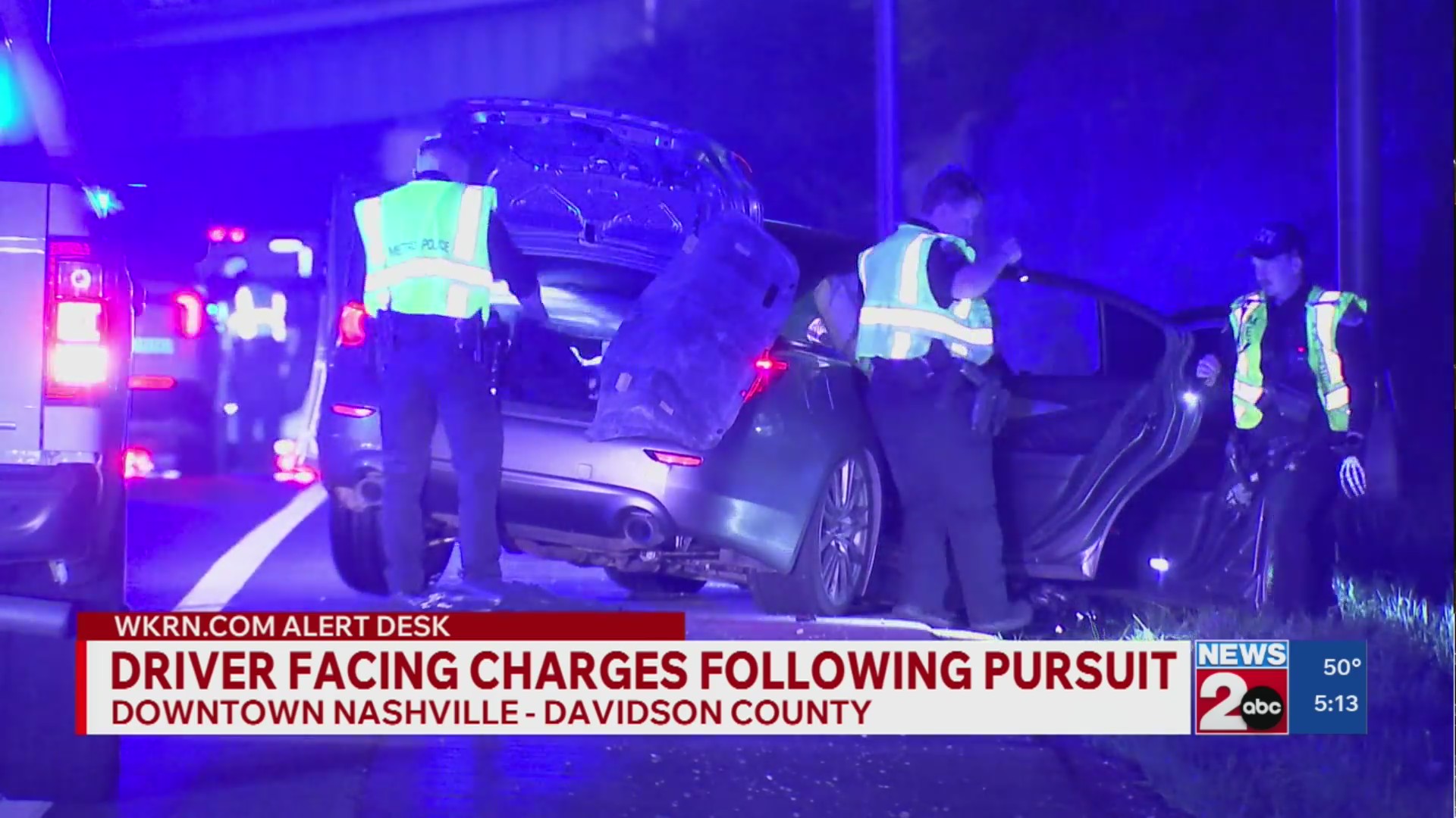 Driver arrested after police pursuit in Nashville – WKRN News 2