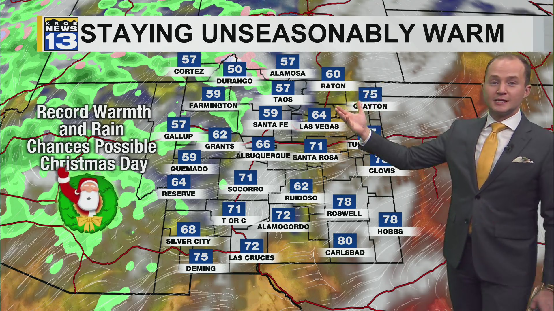 Record warm weather continues into Christmas – KRQE NEWS 13 – Breaking ...