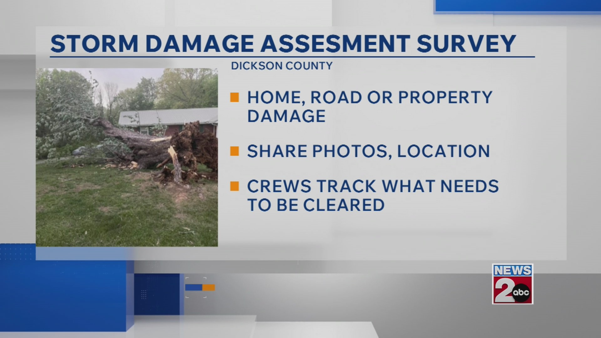 Storm damage assessment survey released in Dickson County – WKRN News 2