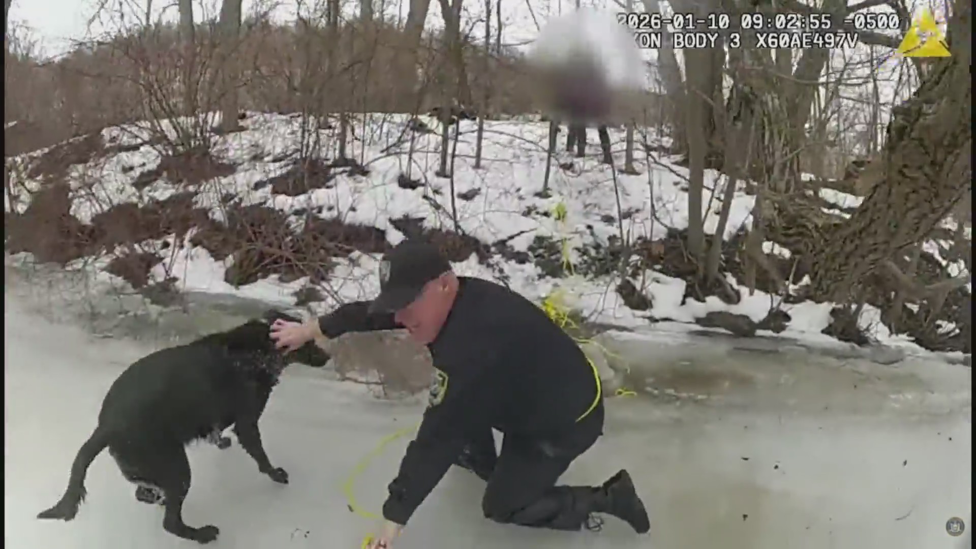 Trooper helps with rescuing dog from icy water – NEWS10 ABC
