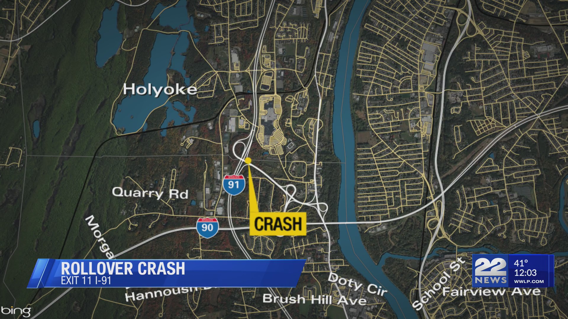 Rollover crash on I-91 in Holyoke caused traffic delay – WWLP