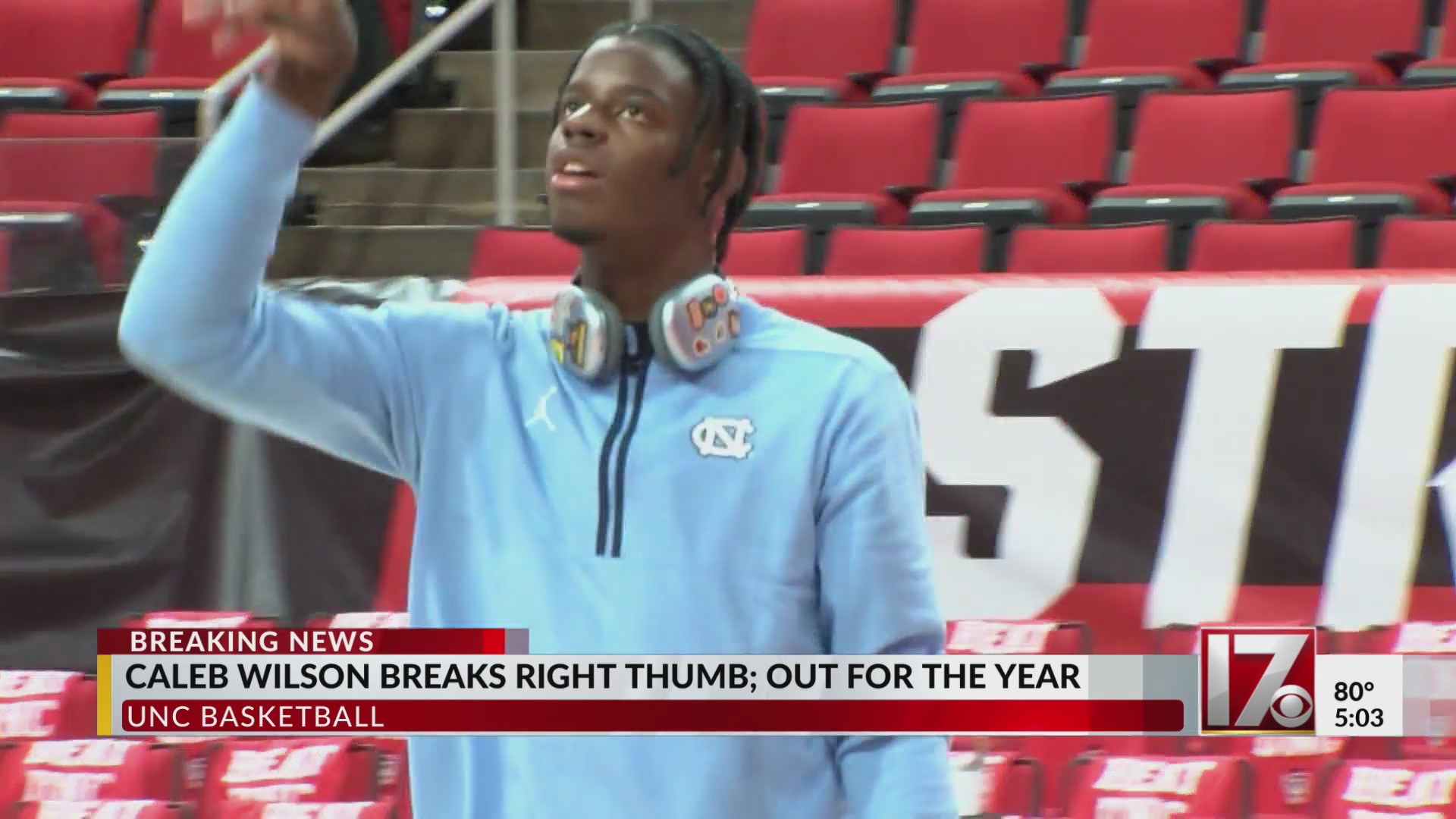 Caleb Wilson out for the year after breaking thumb – Queen City News