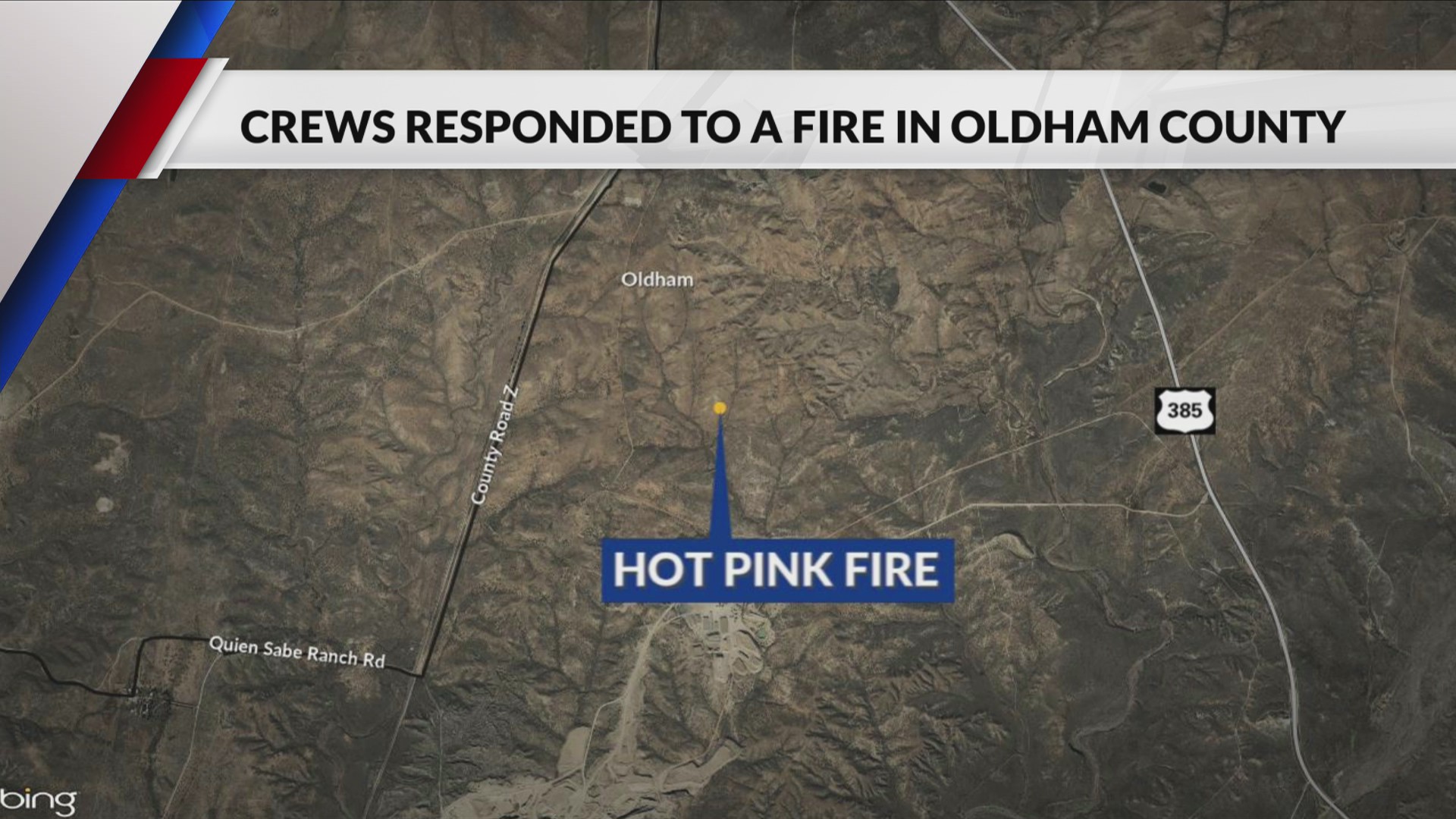 County Rd 121 Fire ‘Hot Pink’ Fire in Oldham County estimated at 121 acres, 100% contained ...
