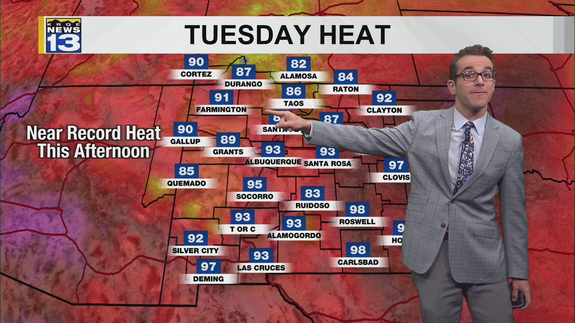 Record heat possible & mostly dry around New Mexico – KRQE NEWS 13 ...
