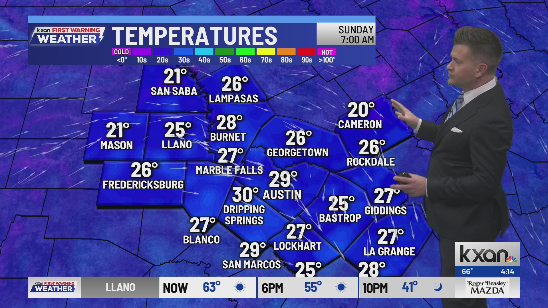 Cold wind brings in high fire danger and freezing lows | KXAN Forecast ...
