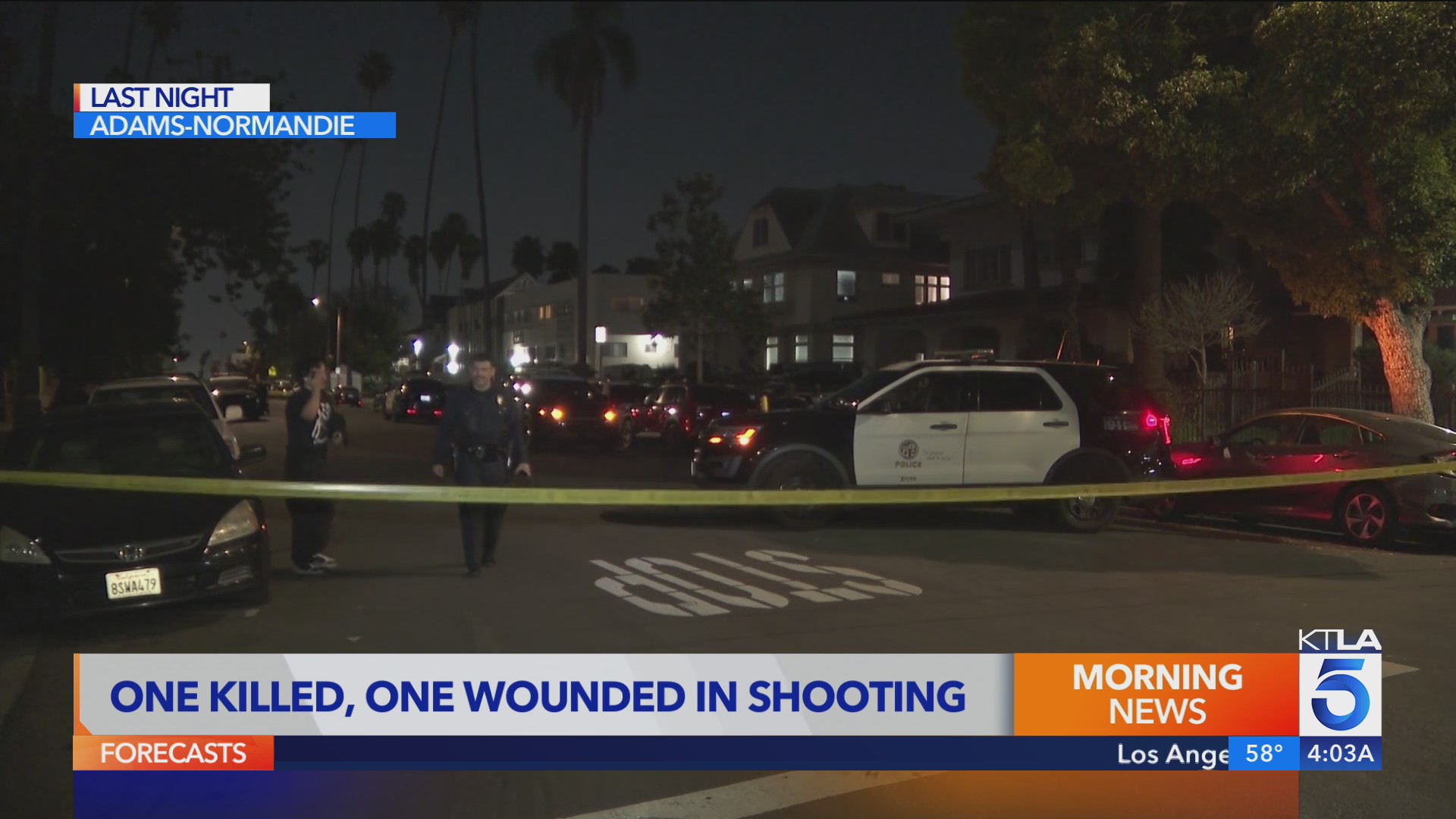 Deadly drive-up shooting leaves 1 dead, 1 wounded in L.A. neighborhood ...
