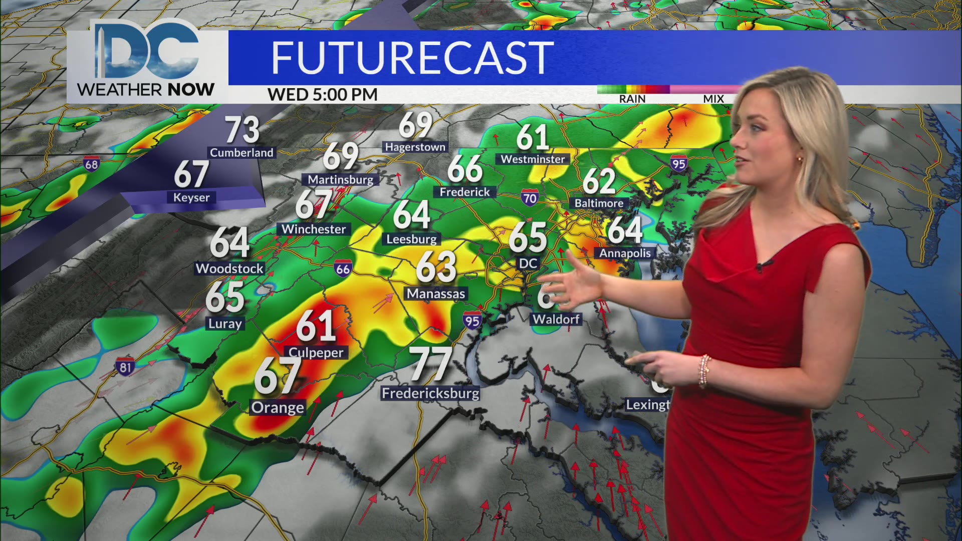 Scattered PM rain and thunderstorms Wednesday – DC News Now | DC ...