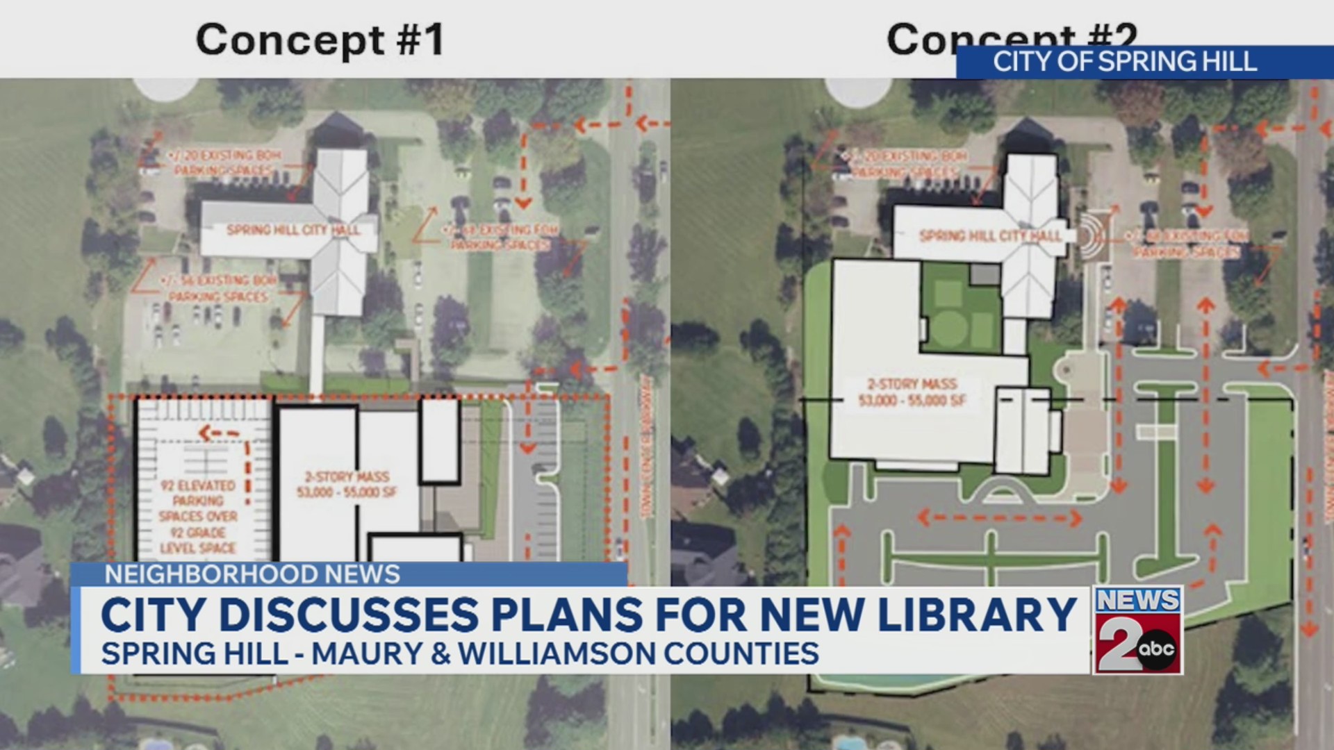 Spring Hill leaders discuss two concept plans for new library – WKRN News 2
