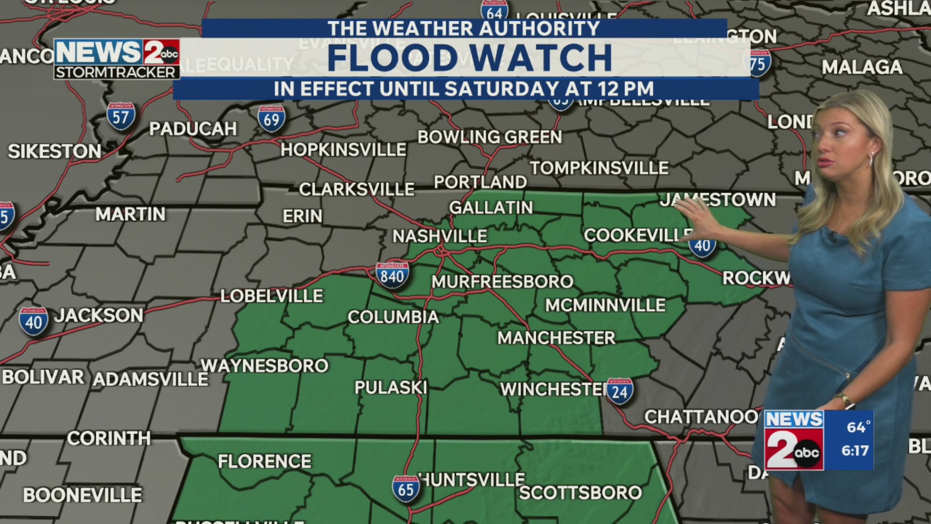 Widespread rain Friday AM, more rain Friday PM – WKRN News 2